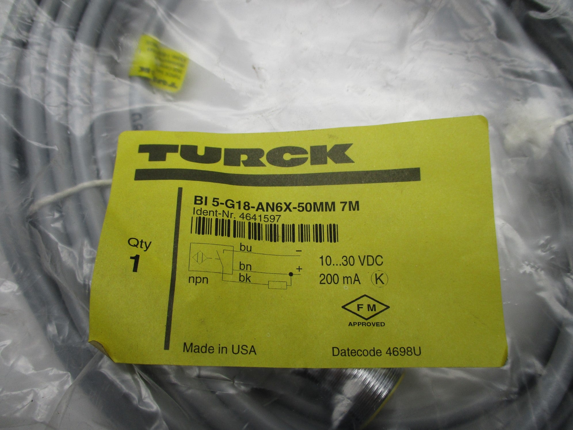 TURCK BI5-G18-AN6X-50MM-7M NSMP