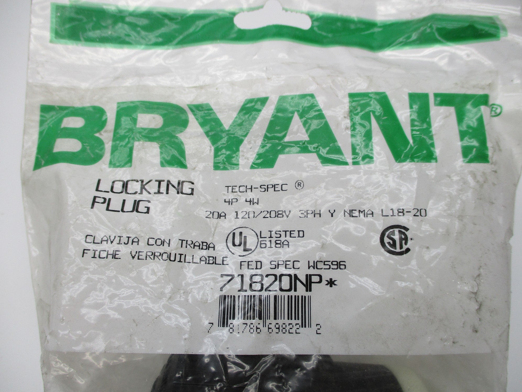 BRYANT 71820NP 120/208V 20A NSMP