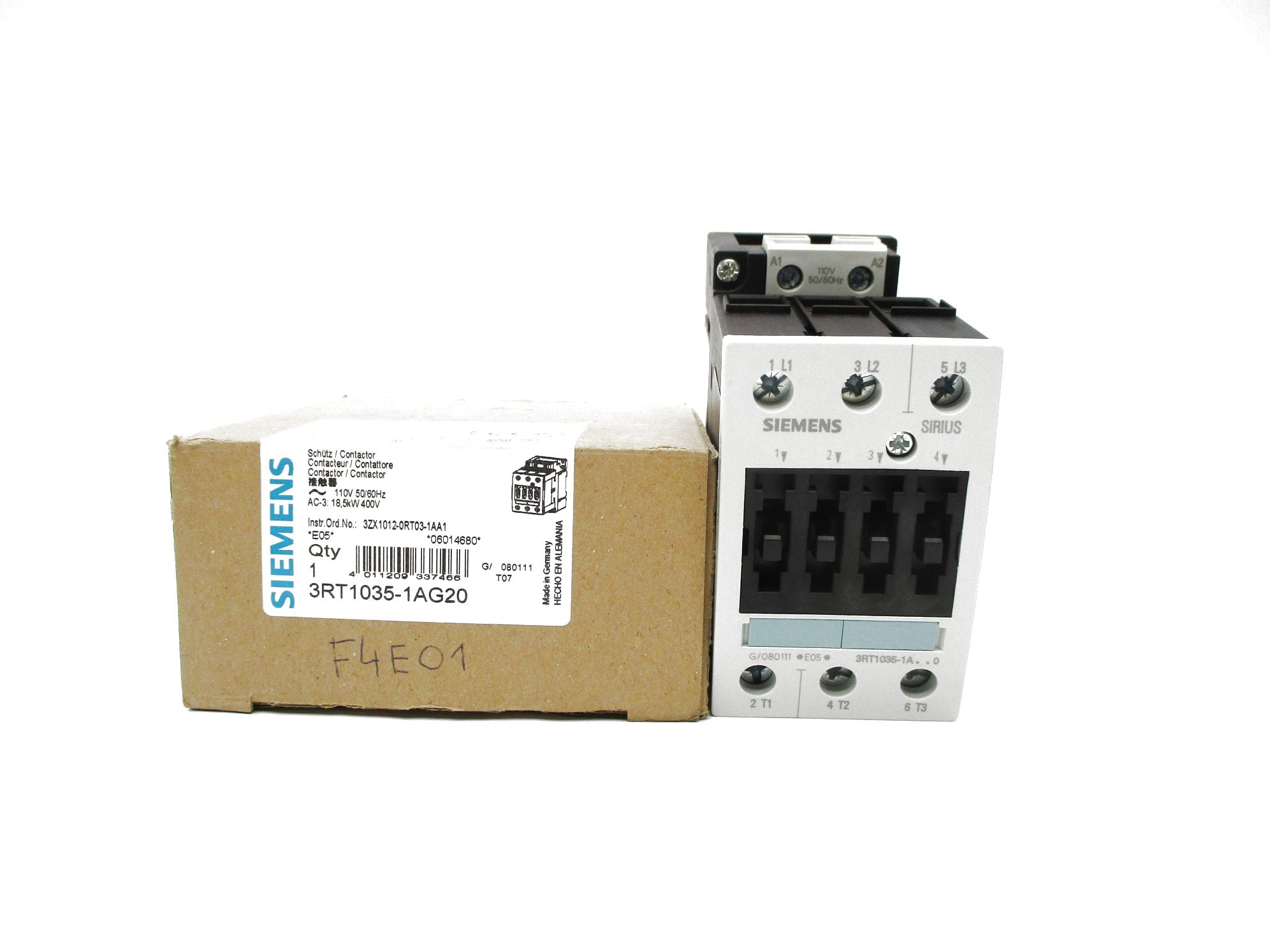 SIEMENS 3RT1035-1AG20 110V NSMP