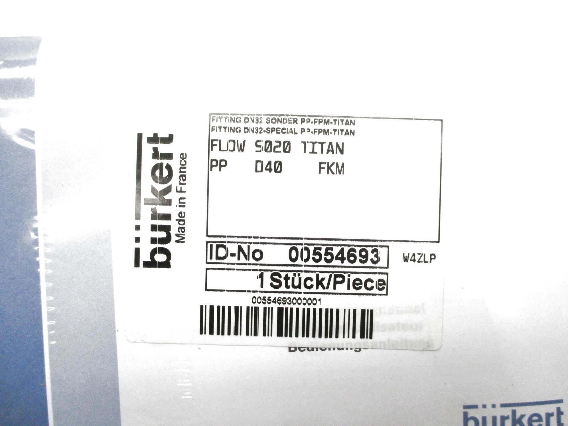 BURKERT FLOW-S020-TITAN-PP-D40-FKM NSMP