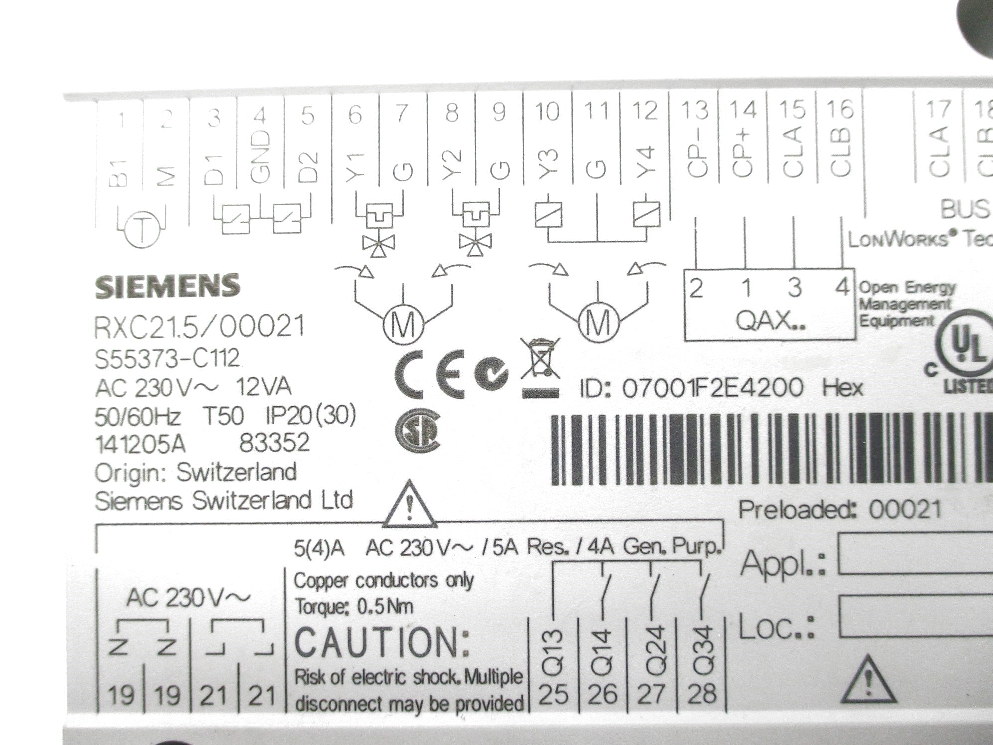 SIEMENS RXC21.5/00021 NSNP