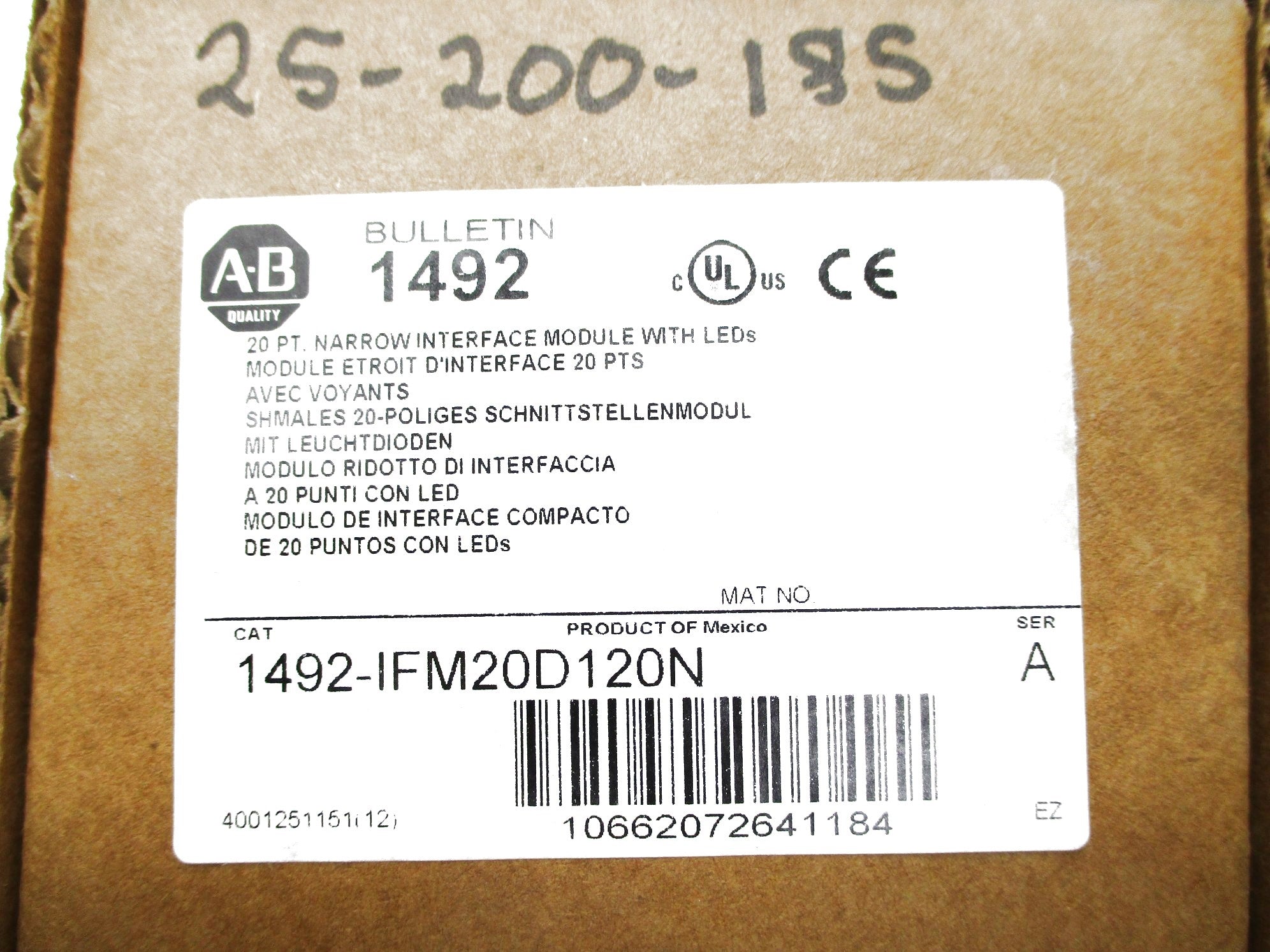 ALLEN BRADLEY 1492-IFM20D120N SER. A (BR/WH) NSMP
