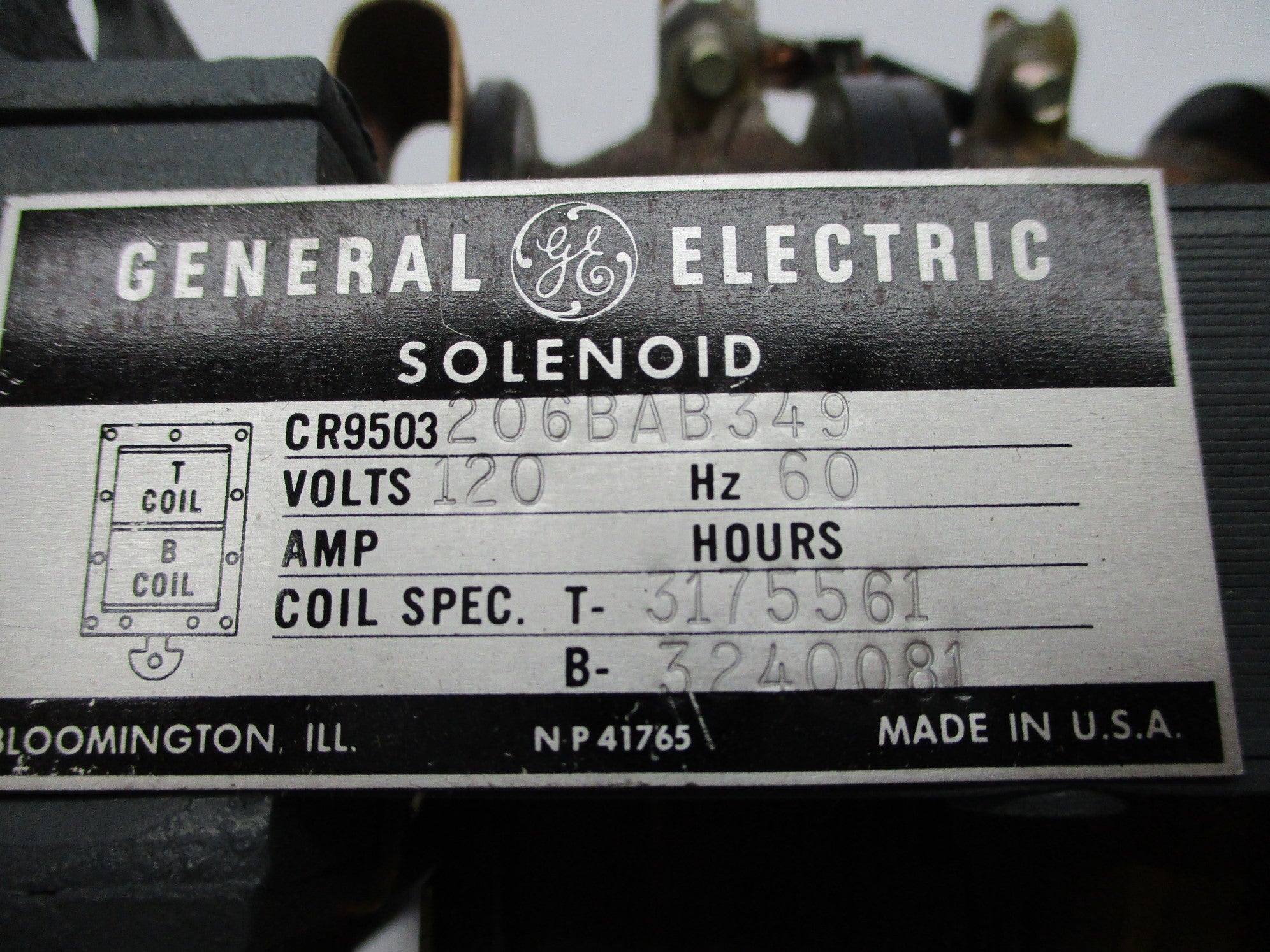 GENERAL ELECTRIC CR9503206BAB349 NSNP