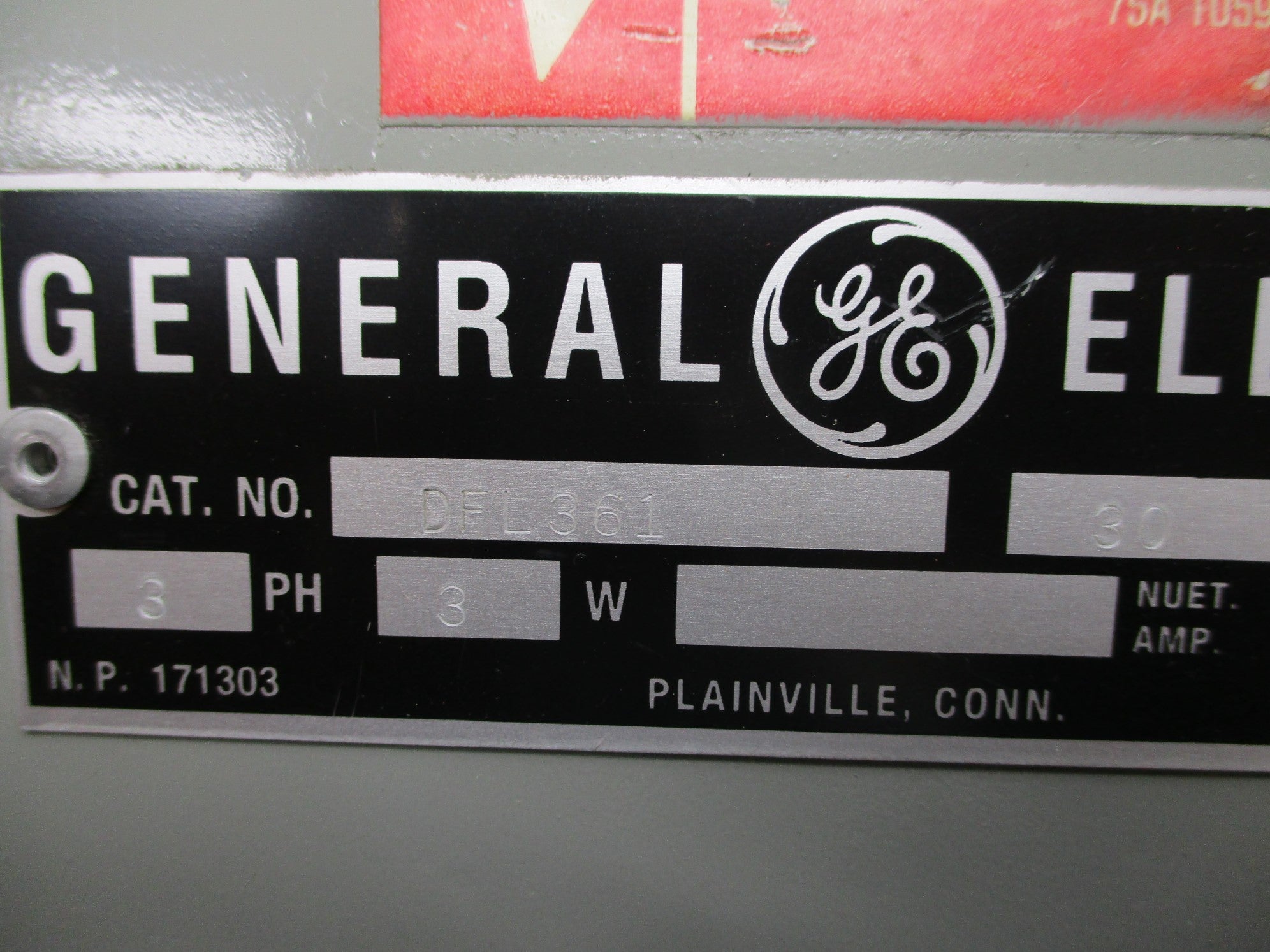 GENERAL ELECTRIC DFL361 NSNP