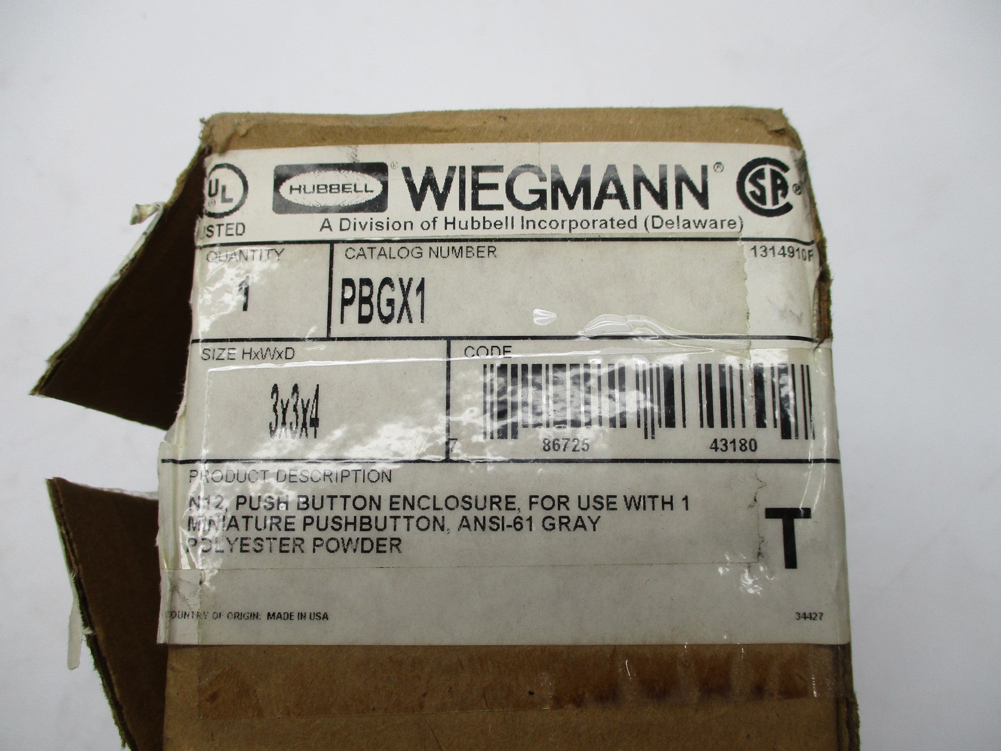 HUBBELL PBGX1 NSMP