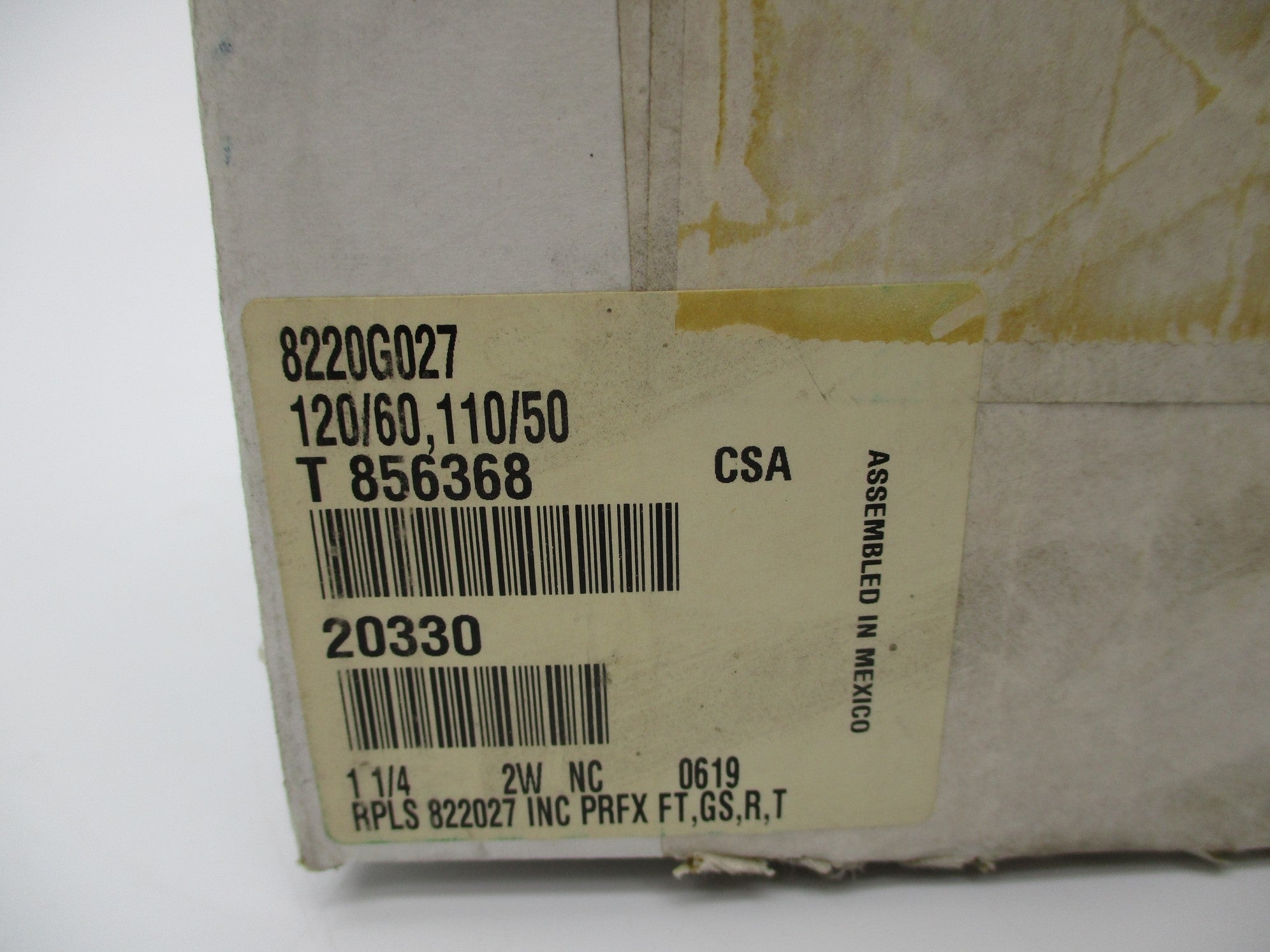 ASCO 8220G027 120/60 110/50 NSMP