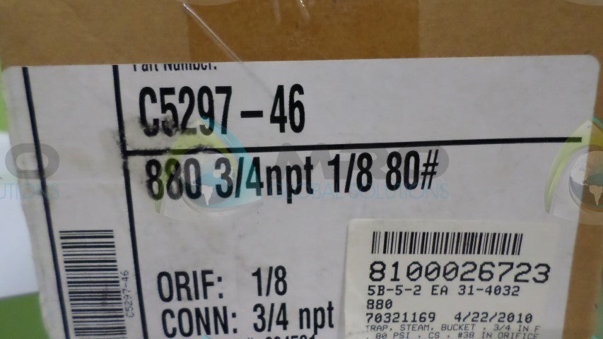 ARMSTRONG C5297-46 STEAM TRAP *NEW IN BOX*