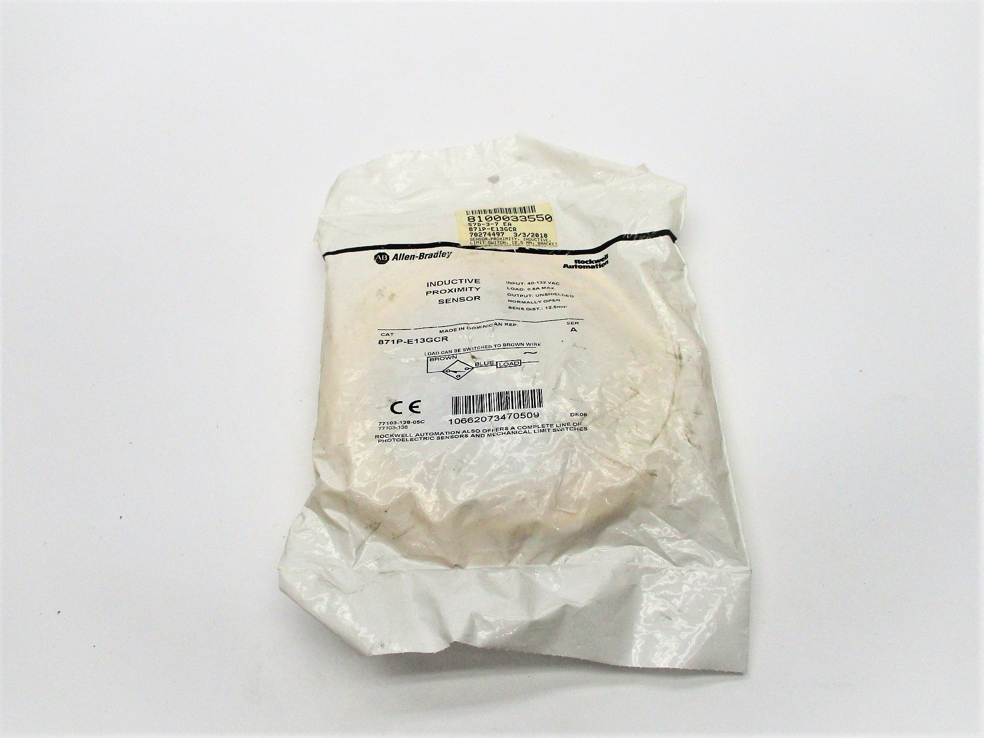INDUSTRIAL SPARE PART 871P-E13GCR SER. A 40-132VAC NSMP