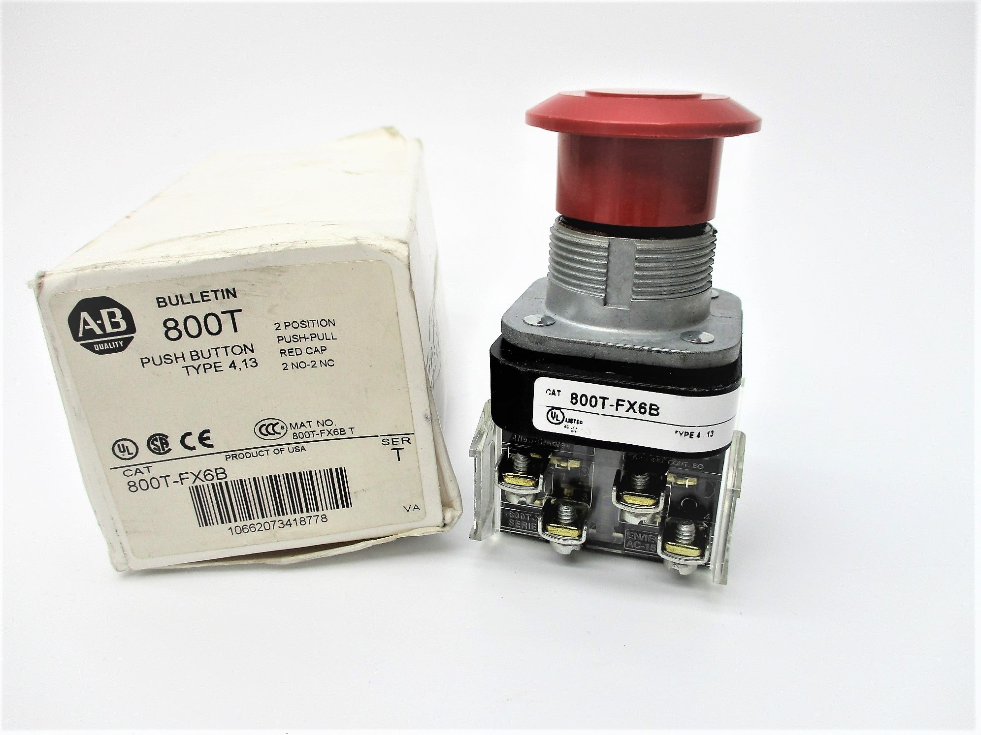 ALLEN BRADLEY 800T-FX6B SER. T (WH) NSMP