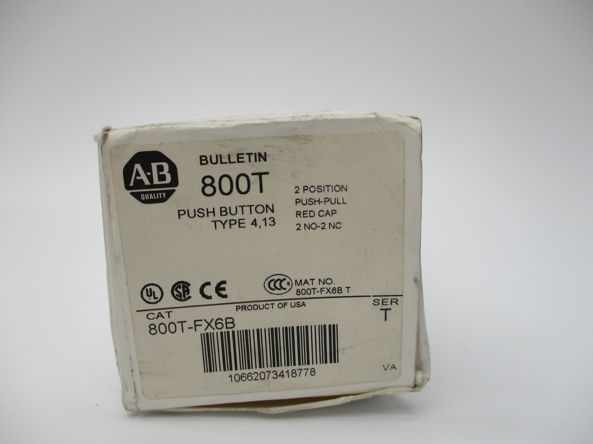 ALLEN BRADLEY 800T-FX6B SER. T (WH) NSMP