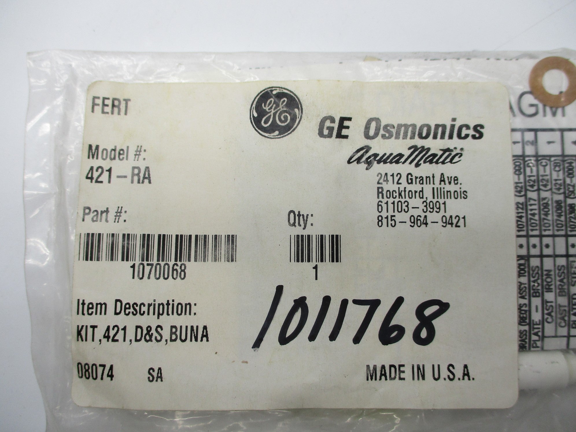 GENERAL ELECTRIC 421-RA NSMP