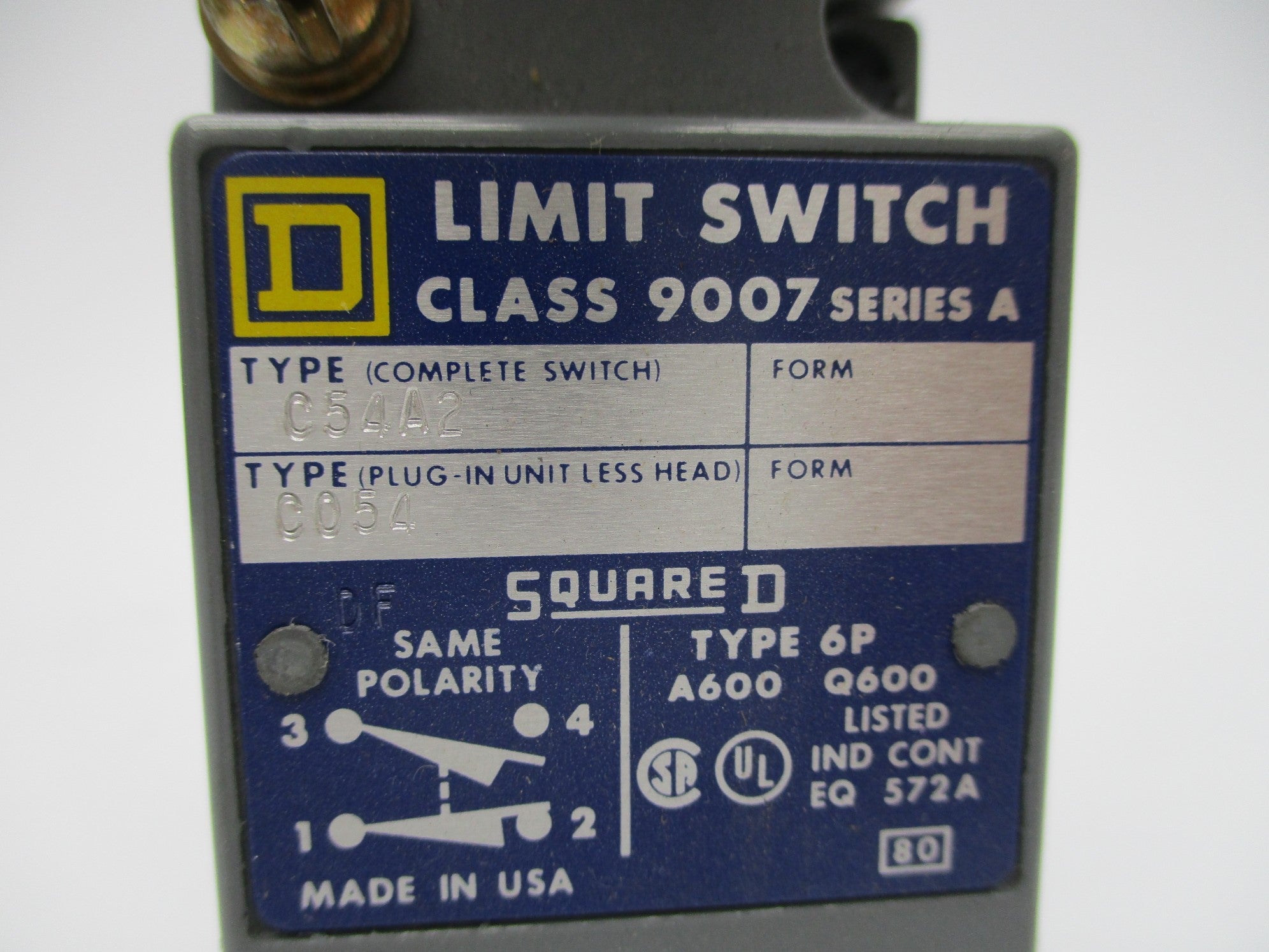 SQUARE D 9007C54A2 SER. A NSNP