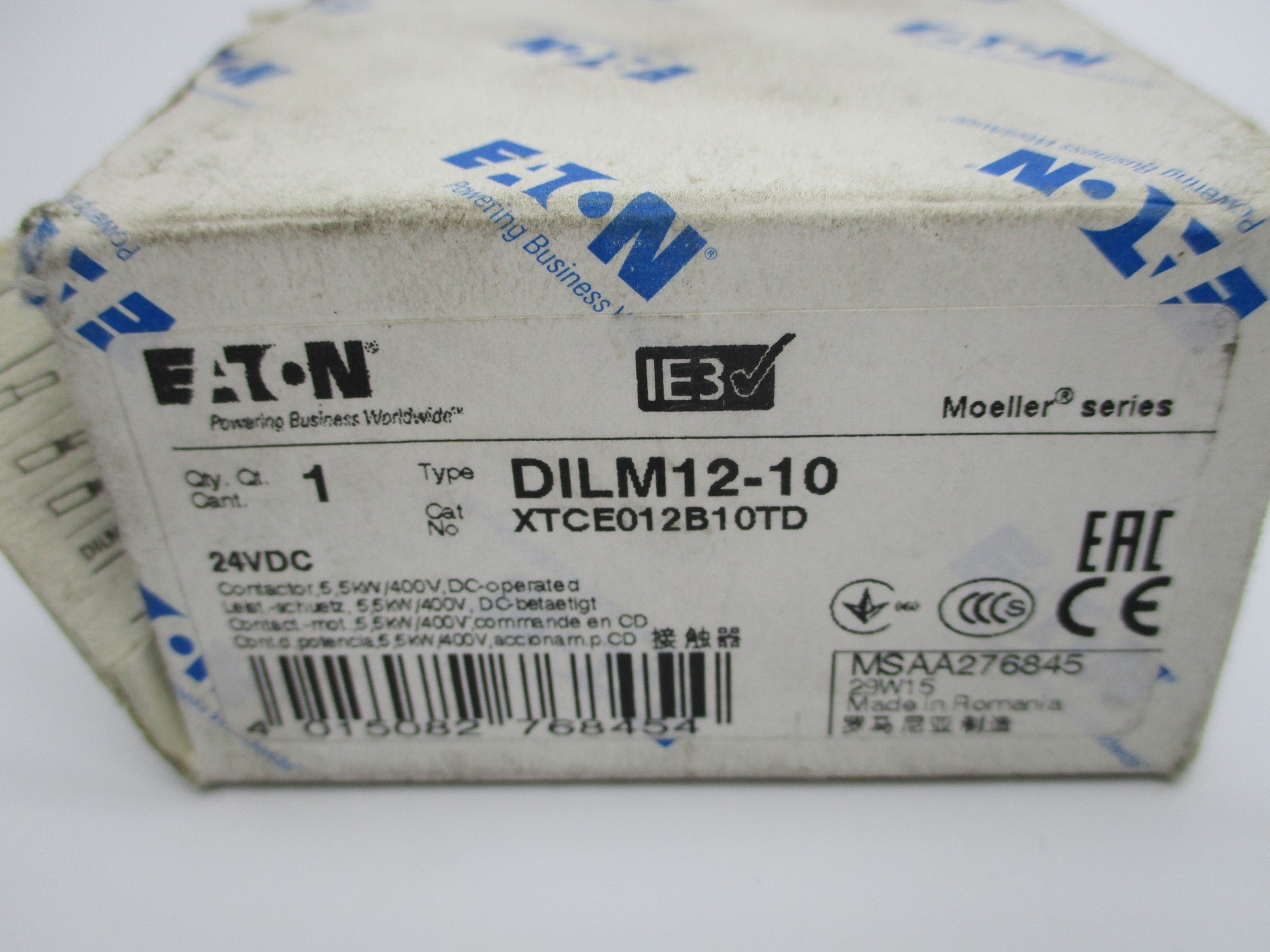 EATON DILM12-10 XTCE012B10TD 24VDC 20A NSMP