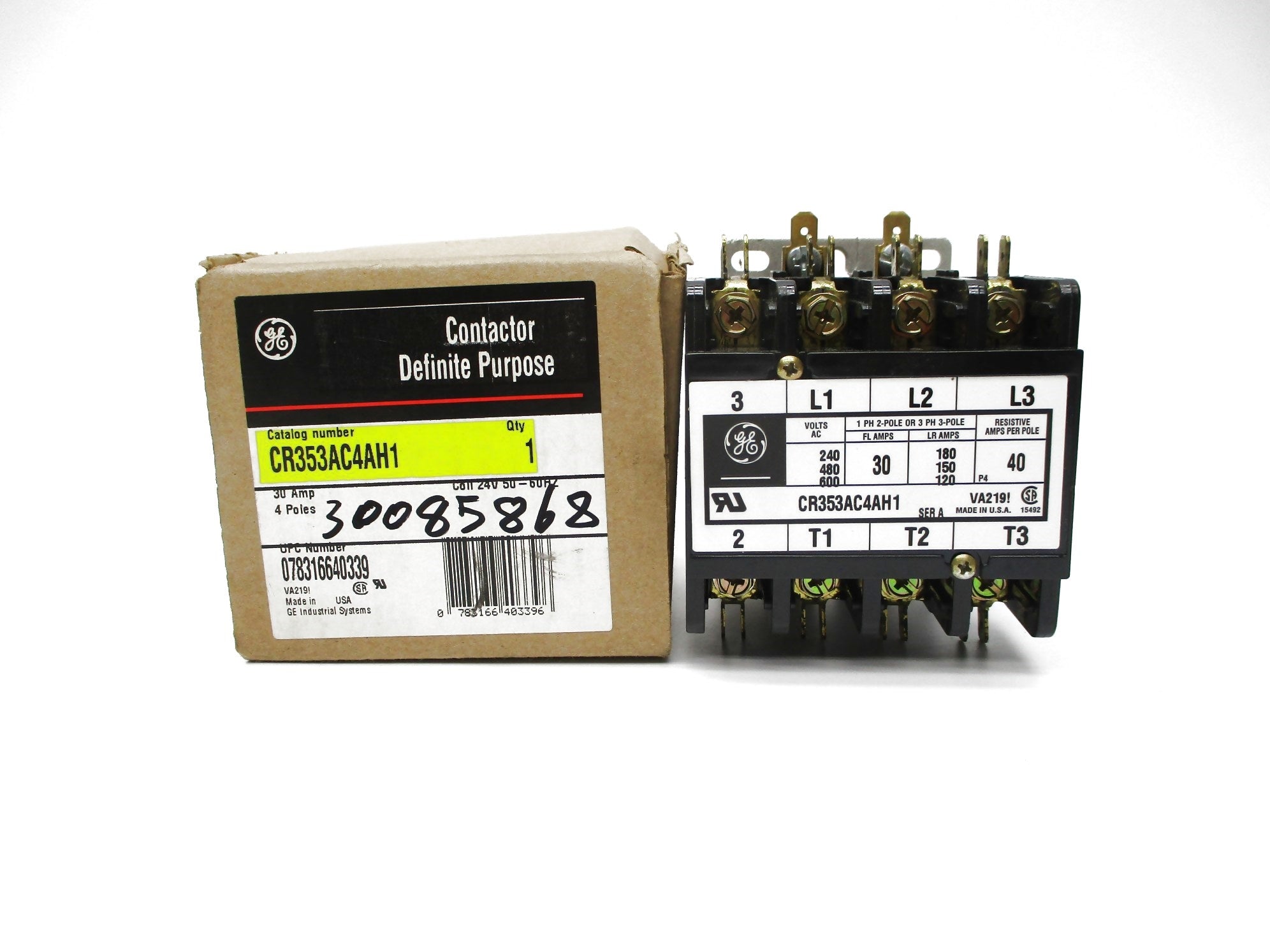 GENERAL ELECTRIC CR353AC4AH1 24V NSMP