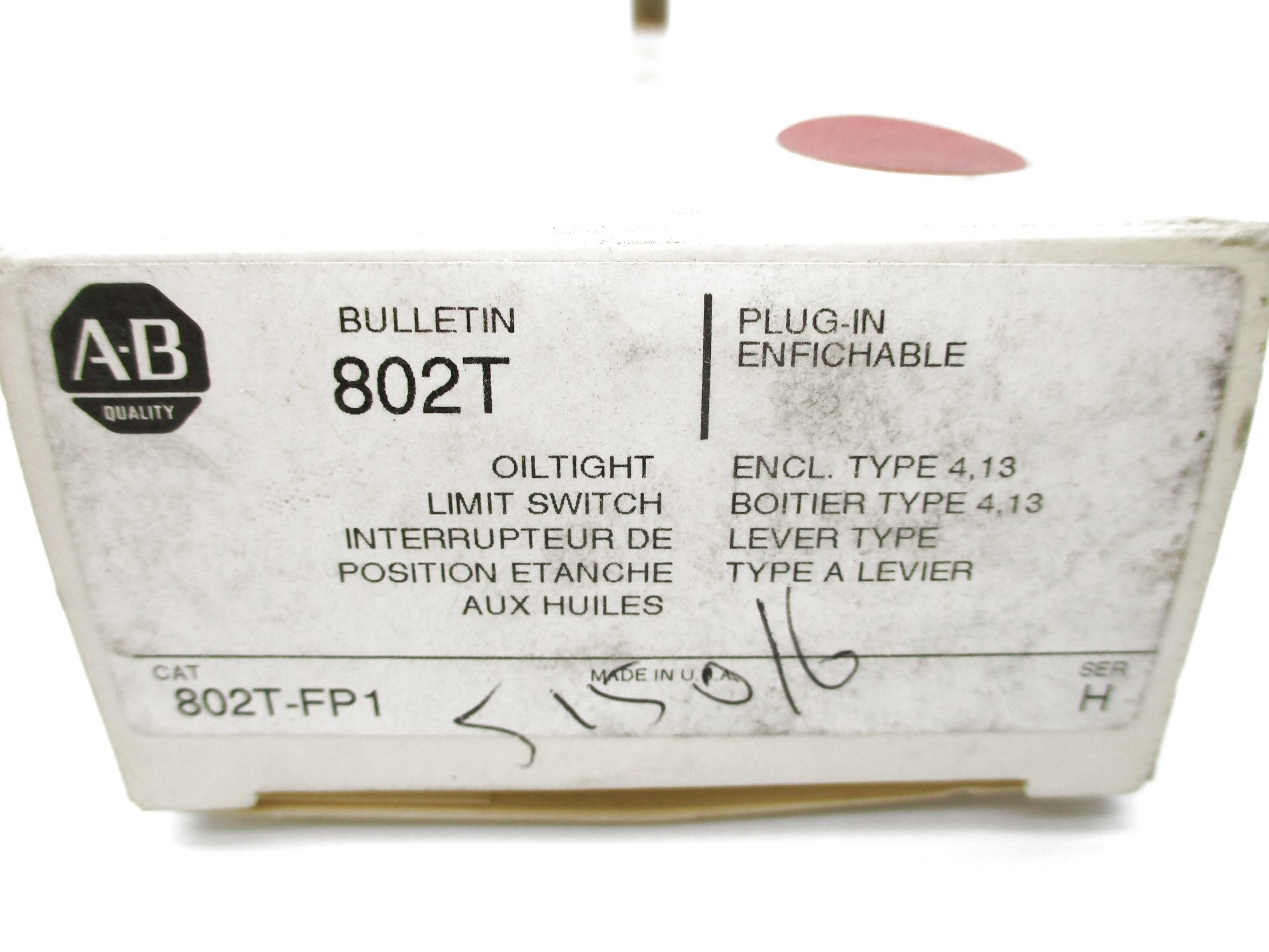ALLEN BRADLEY 802T-FP1 SER. H (WH) NSMP