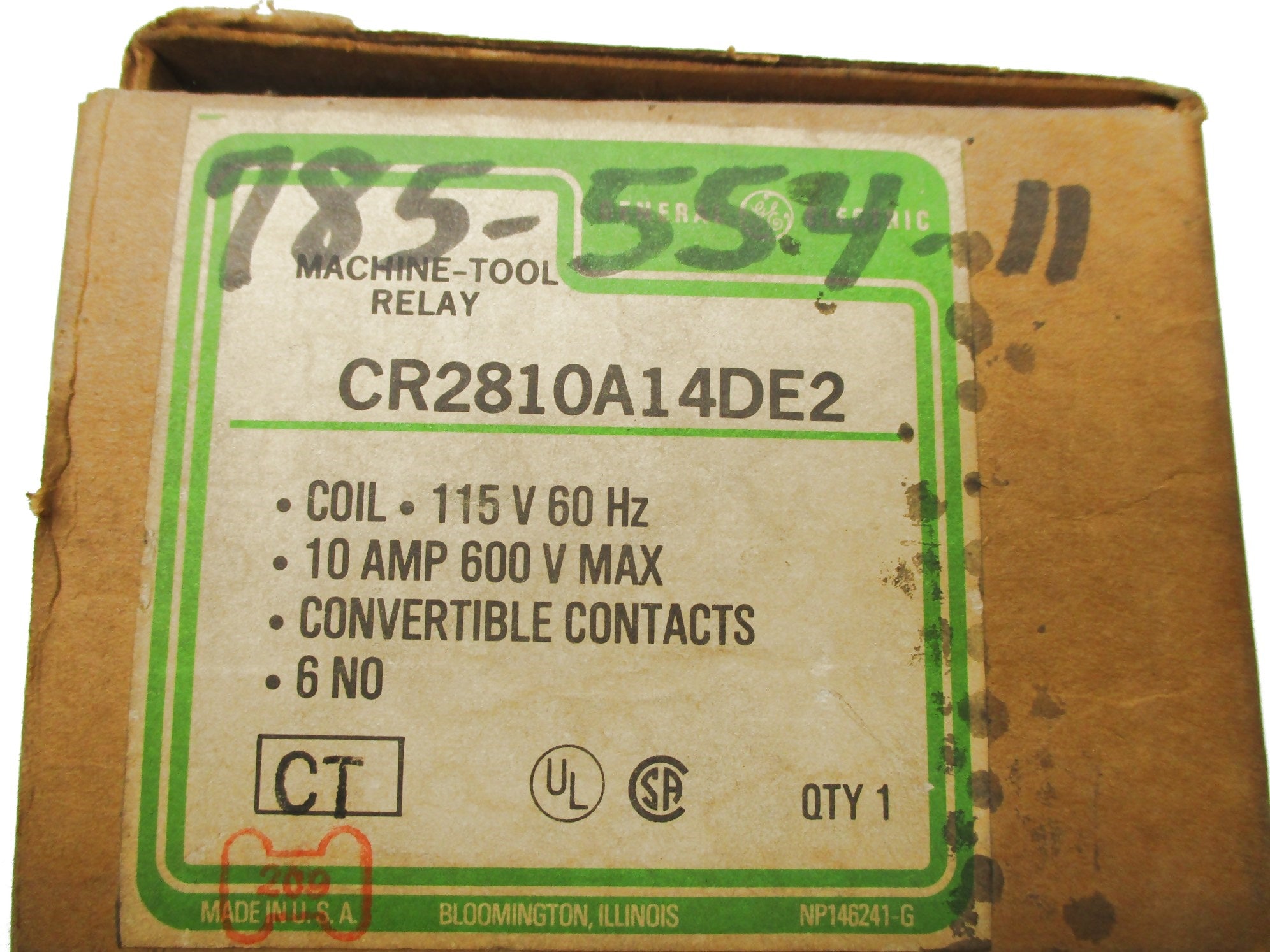 GENERAL ELECTRIC CR2810A14DE2 10A 115V NSMP