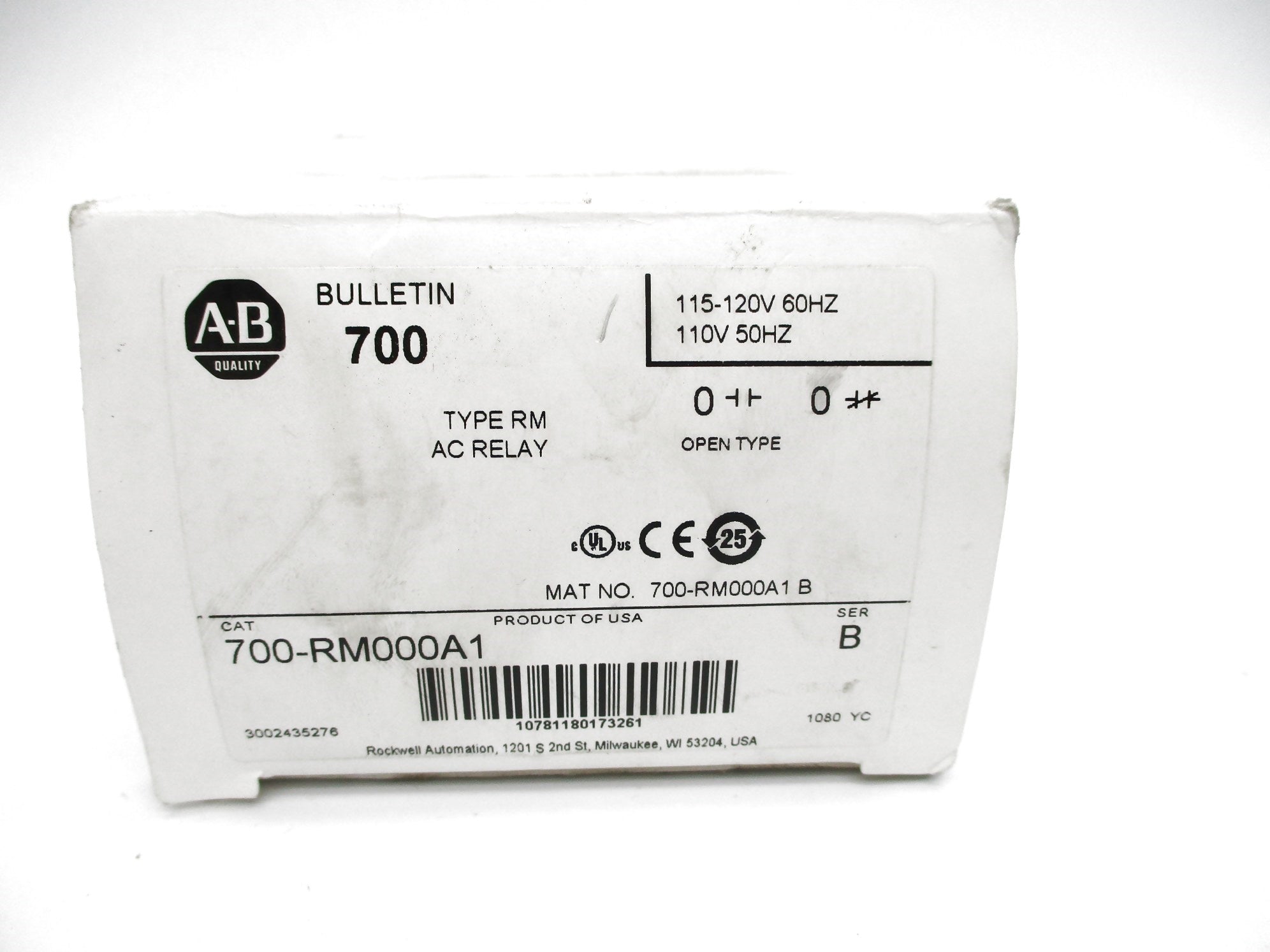 INDUSTRIAL SPARE PART 700-RM000A1 SER. B 110/120V (WH) NSMP
