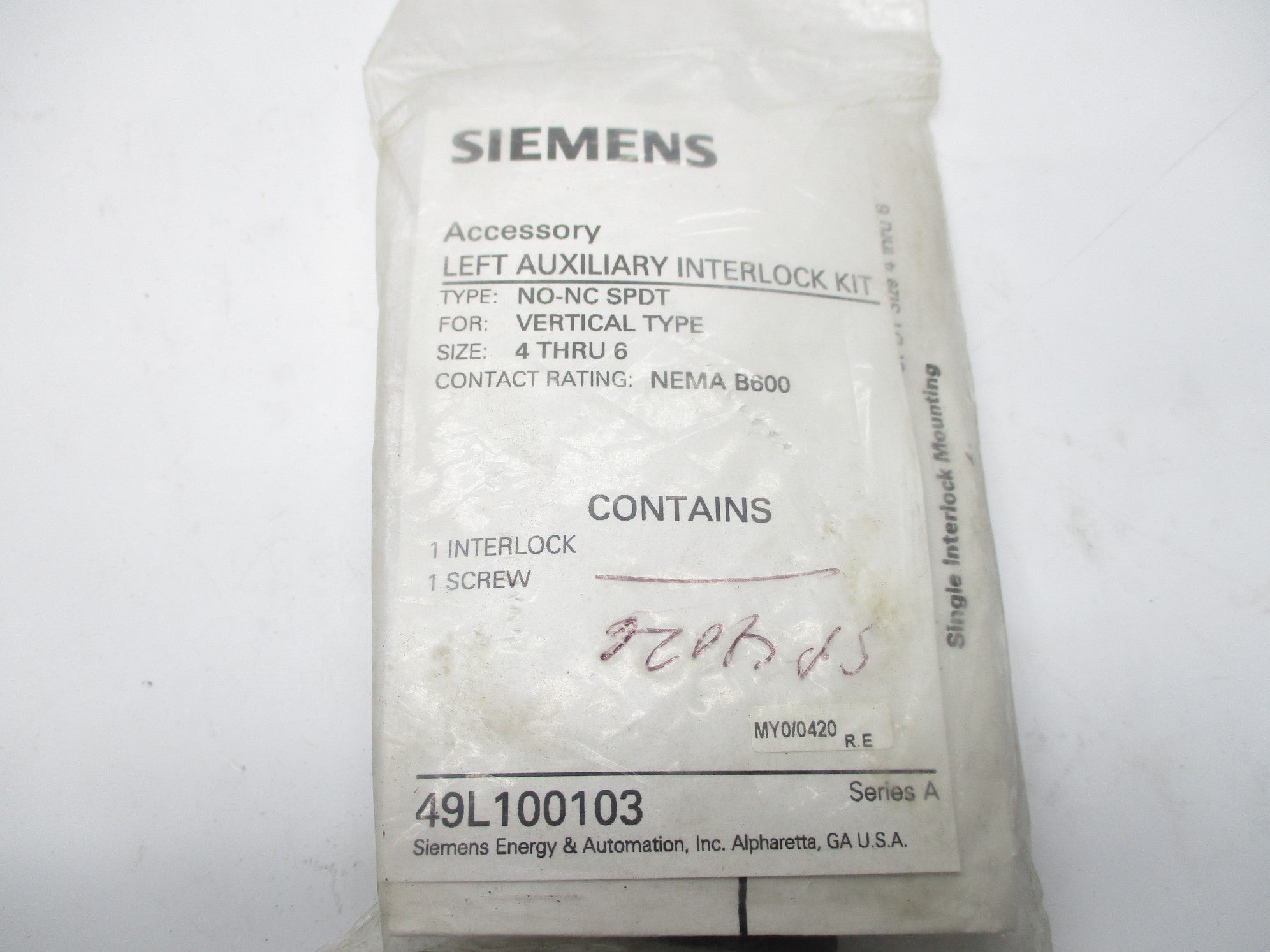 SIEMENS 49L100103 SER. A NSMP