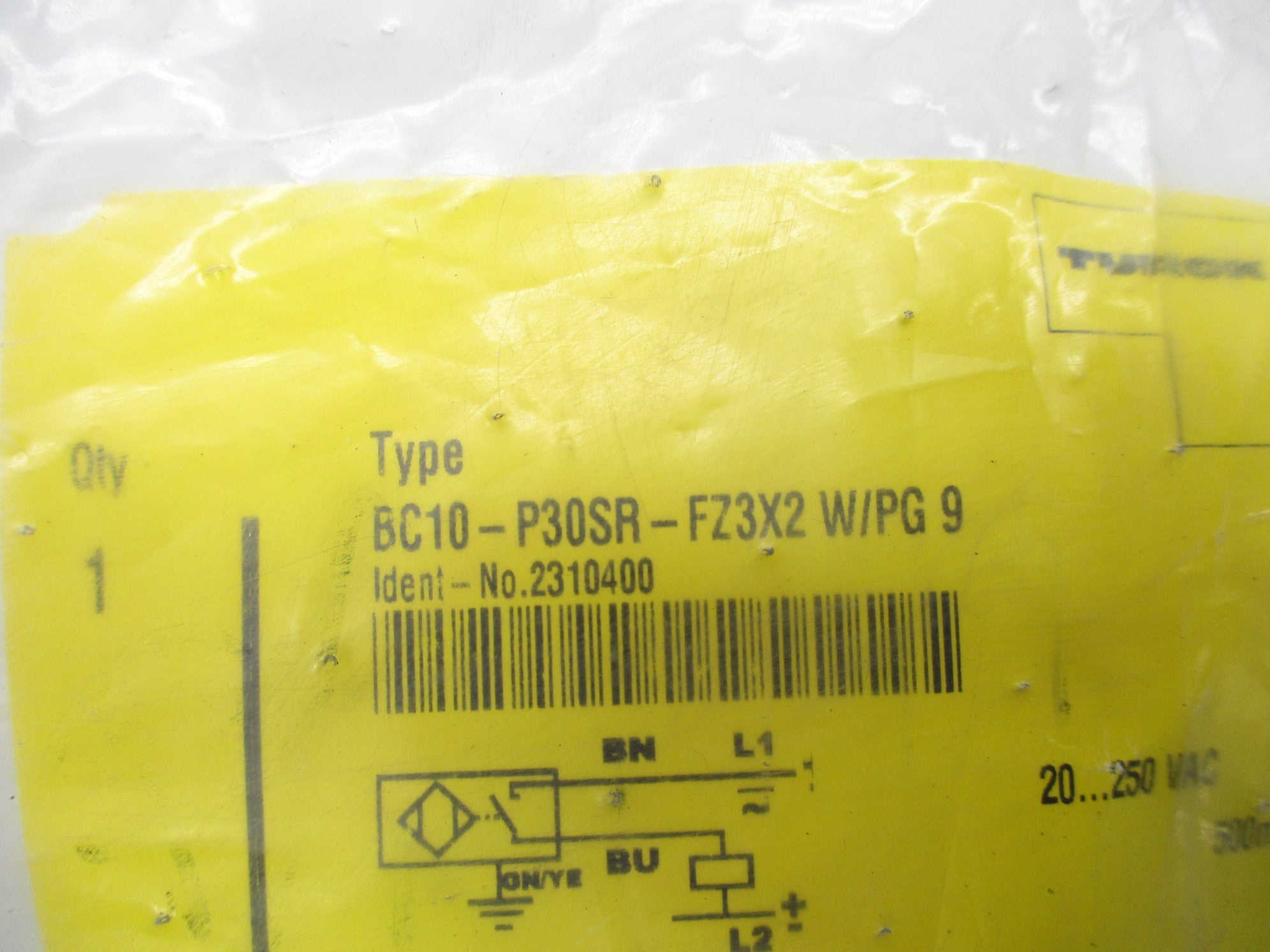 TURCK BC10-P30SR-FZ3X2W/PG9 2310400 20-250VAC NSMP