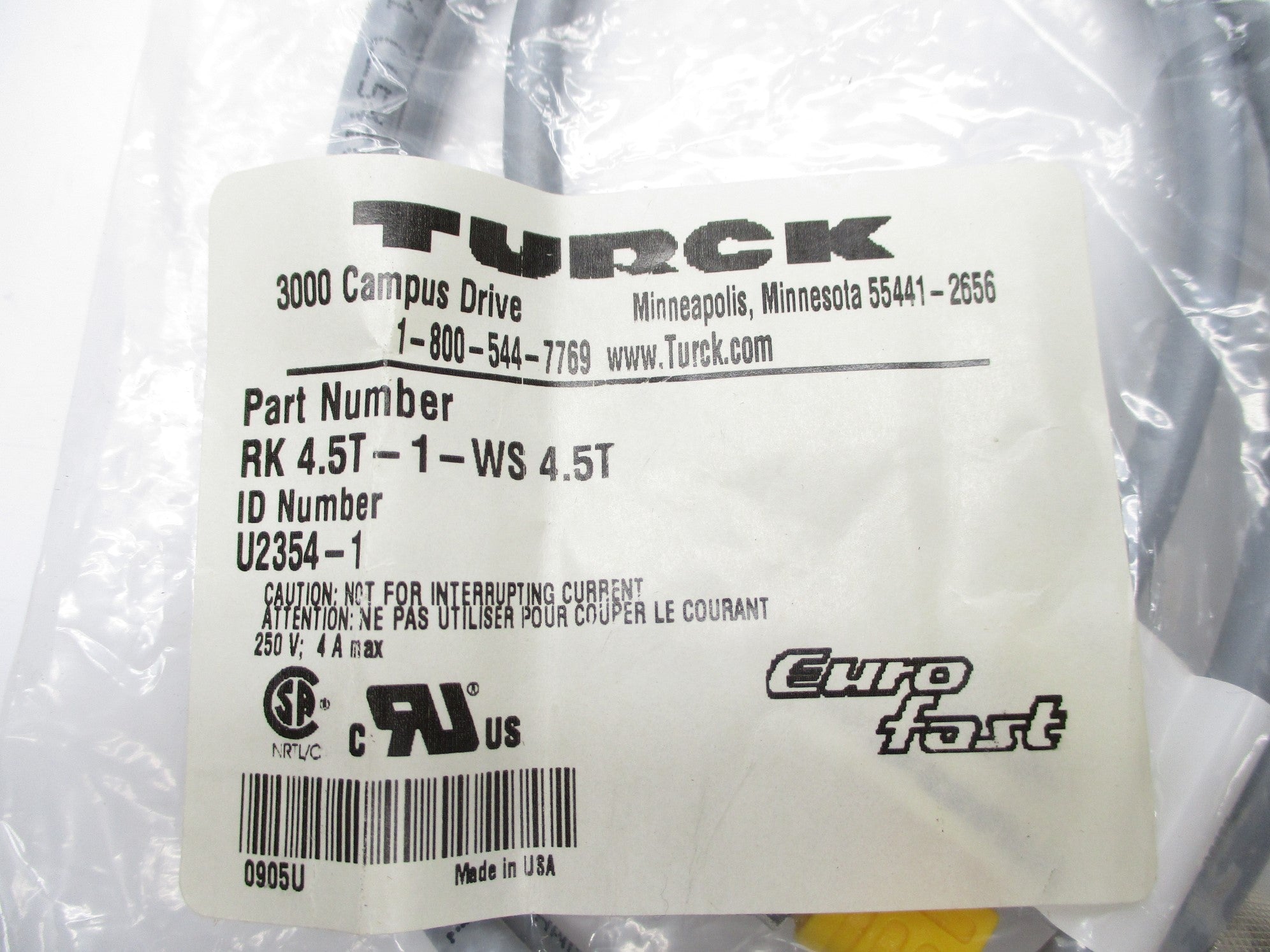 TURCK RK4.5T-1-WS4.5T NSMP