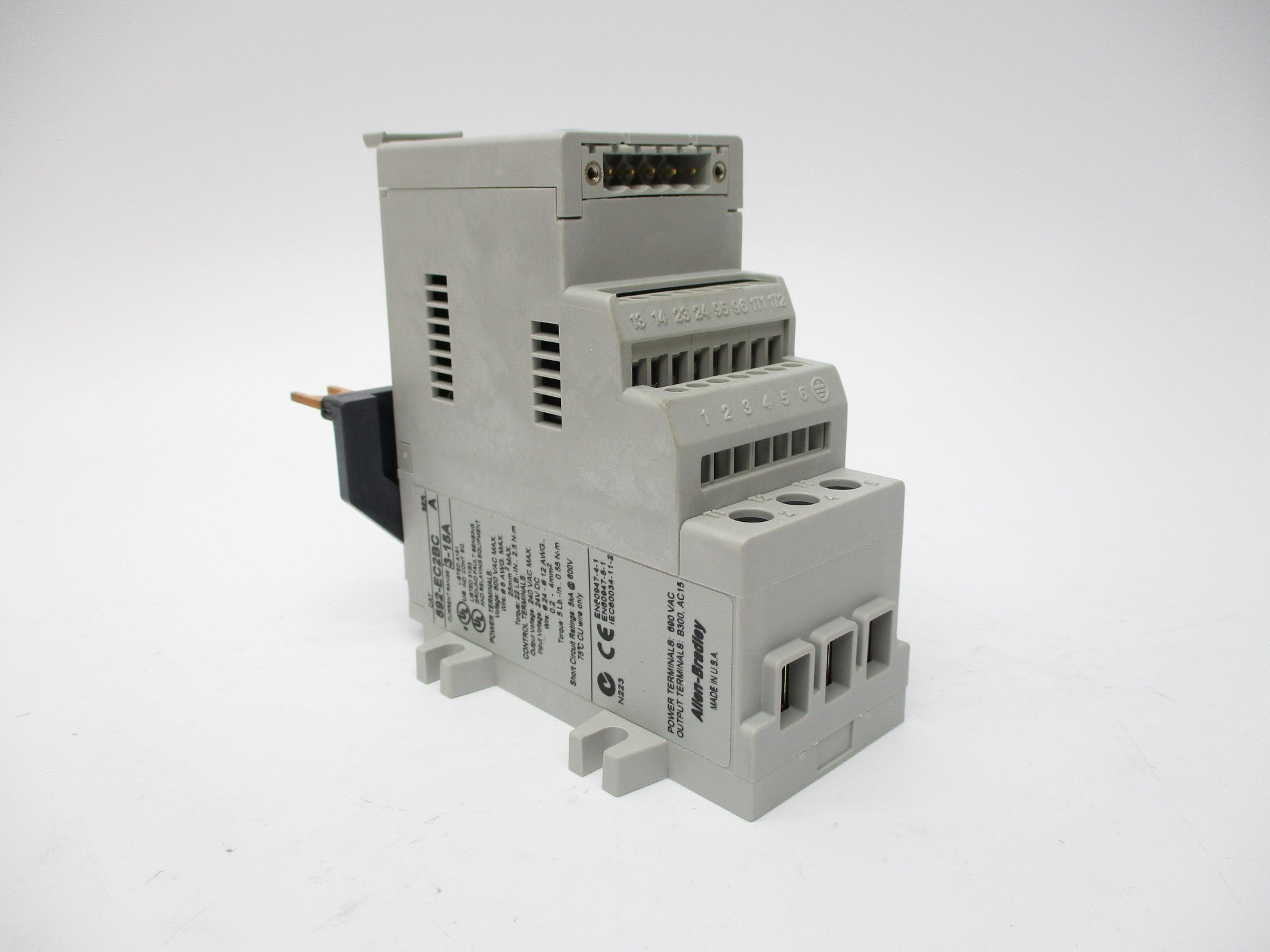 ALLEN BRADLEY 592-EC2BC SER. A 3-15A 24V (BR/WH) NSMP