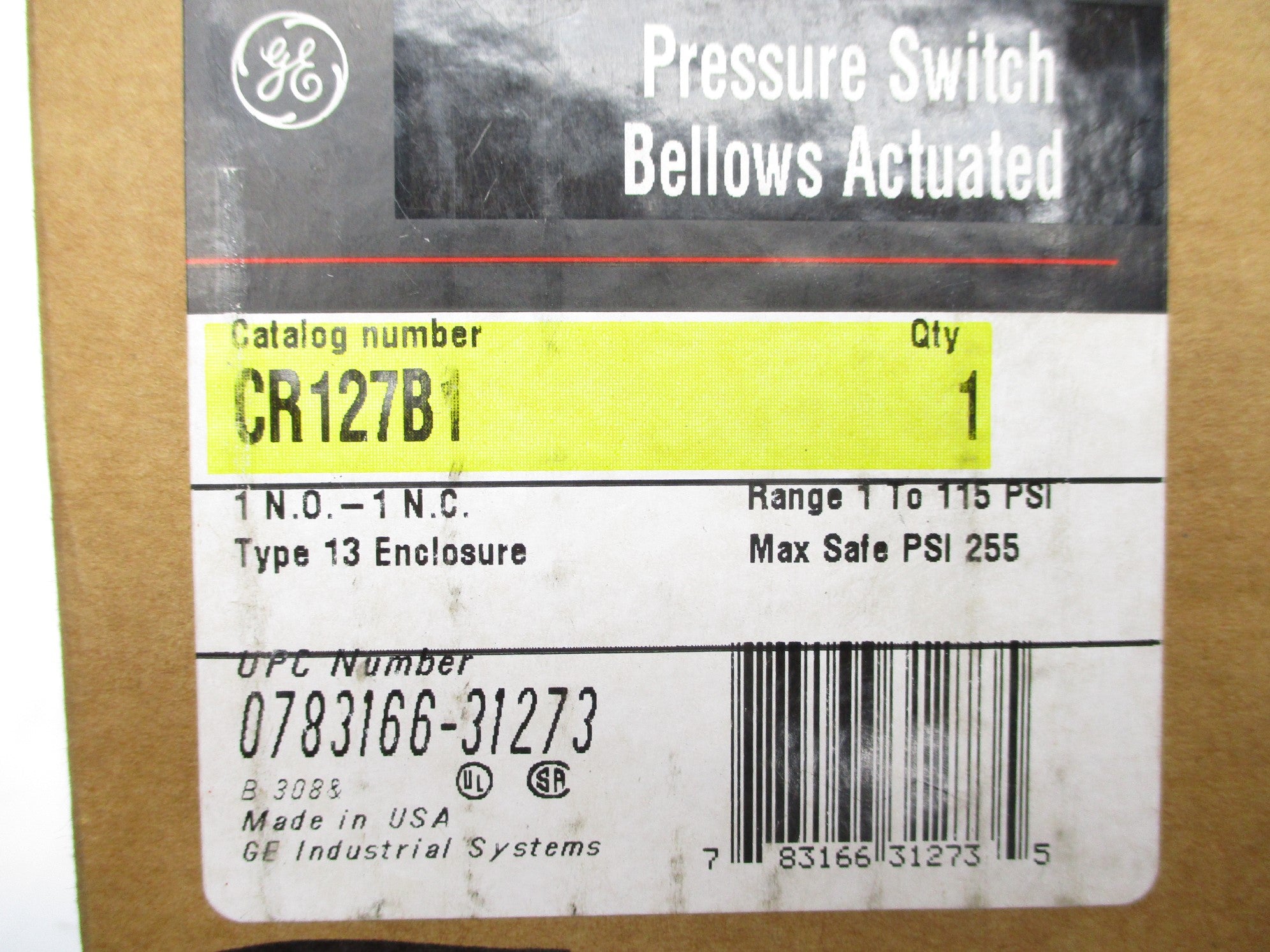 GENERAL ELECTRIC CR127B1 NSMP