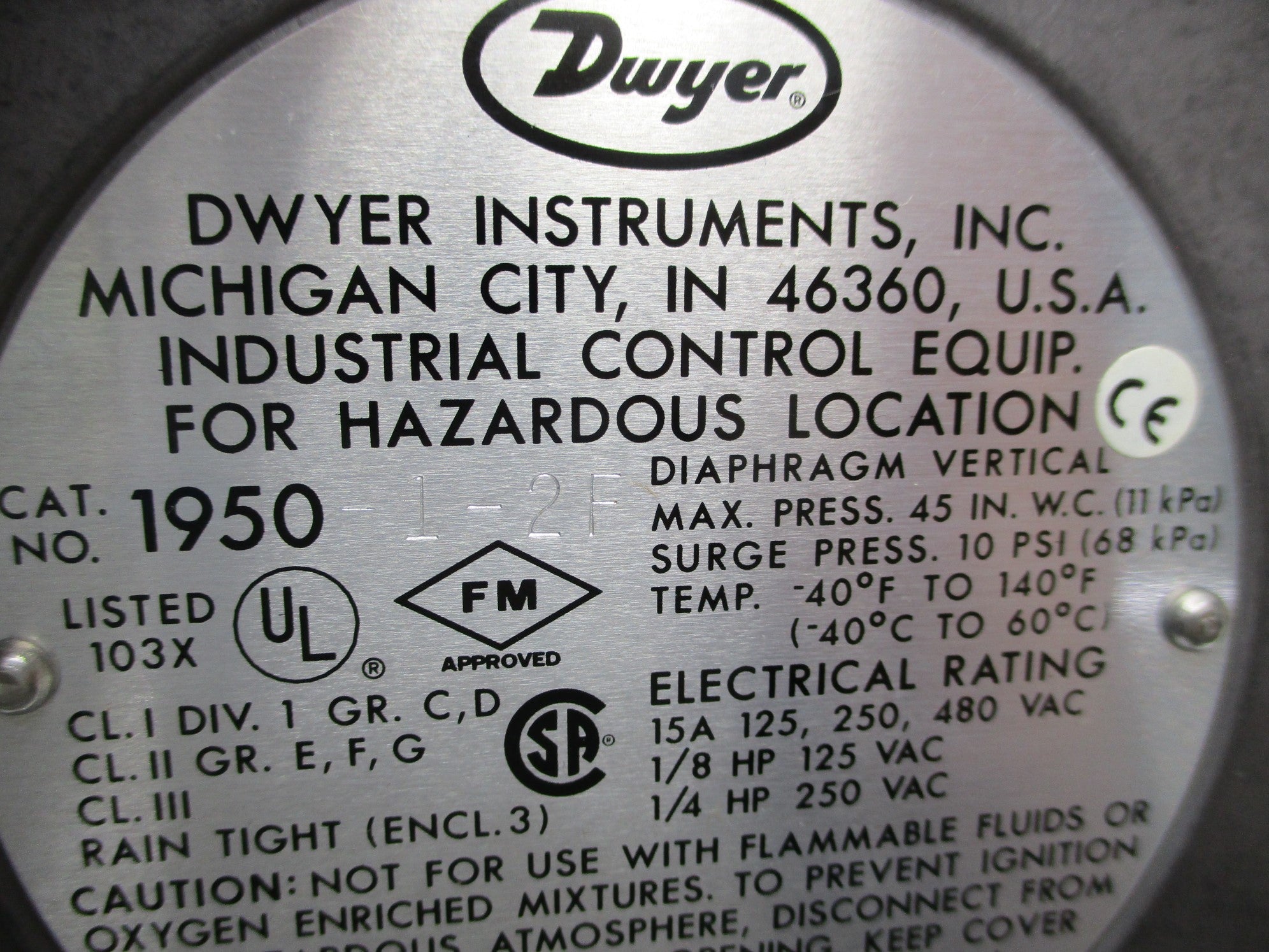 DWYER 1950-1-2F NSNP
