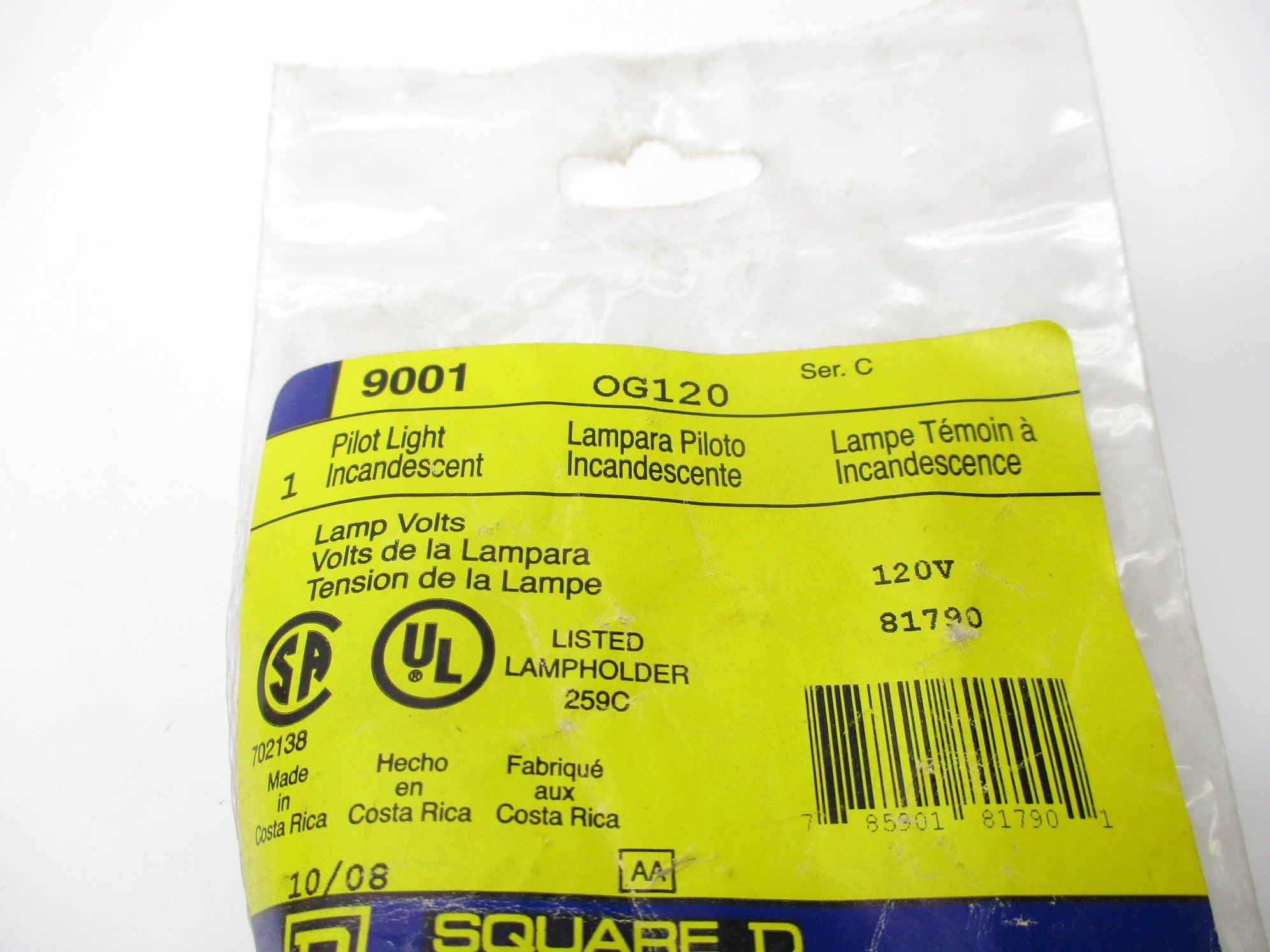 SQUARE D 9001OG120 SER. C 120V NSMP
