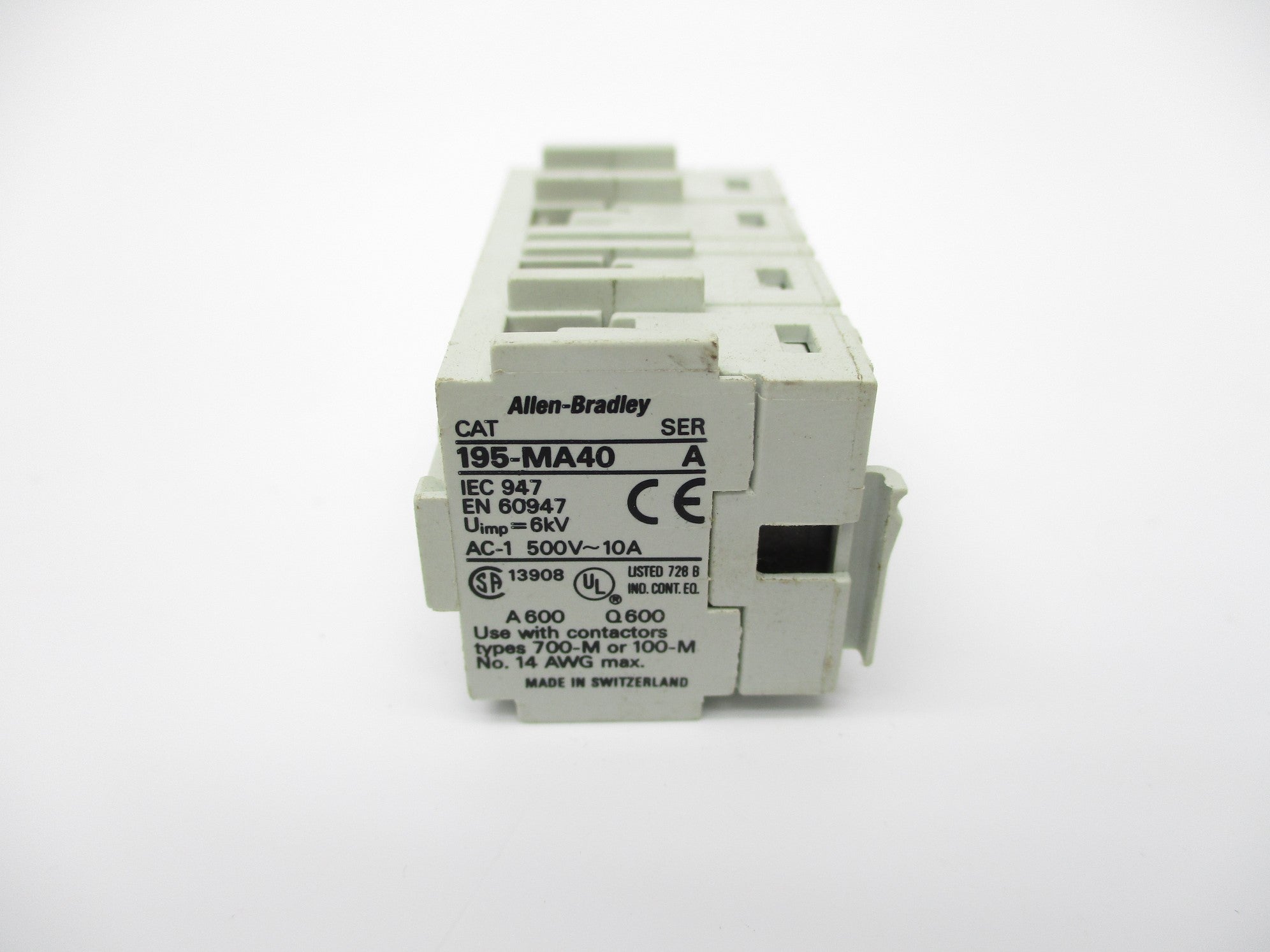 INDUSTRIAL SPARE PART 195-MA40 SER. A 500V 10A NSNP