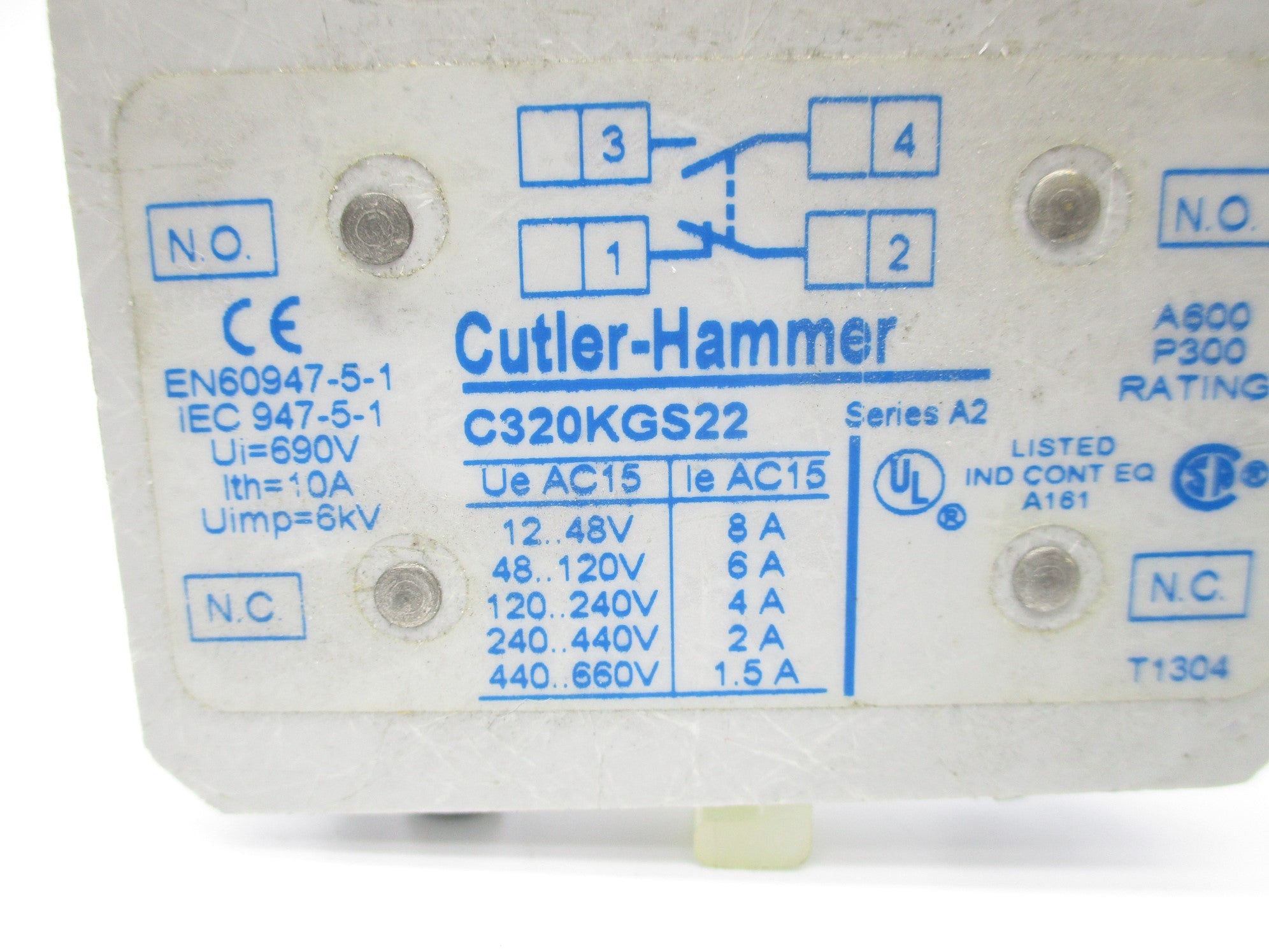 CUTLER HAMMER C320KGS22 SER. A2 440-660V 1.5A NSNP