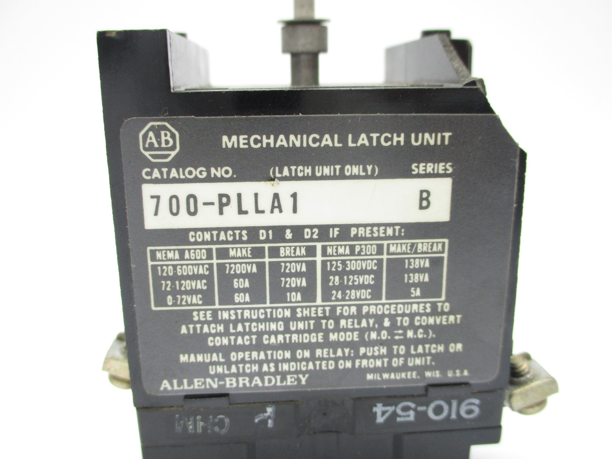 ALLEN BRADLEY 700-PLLA1 SER. B NSNP