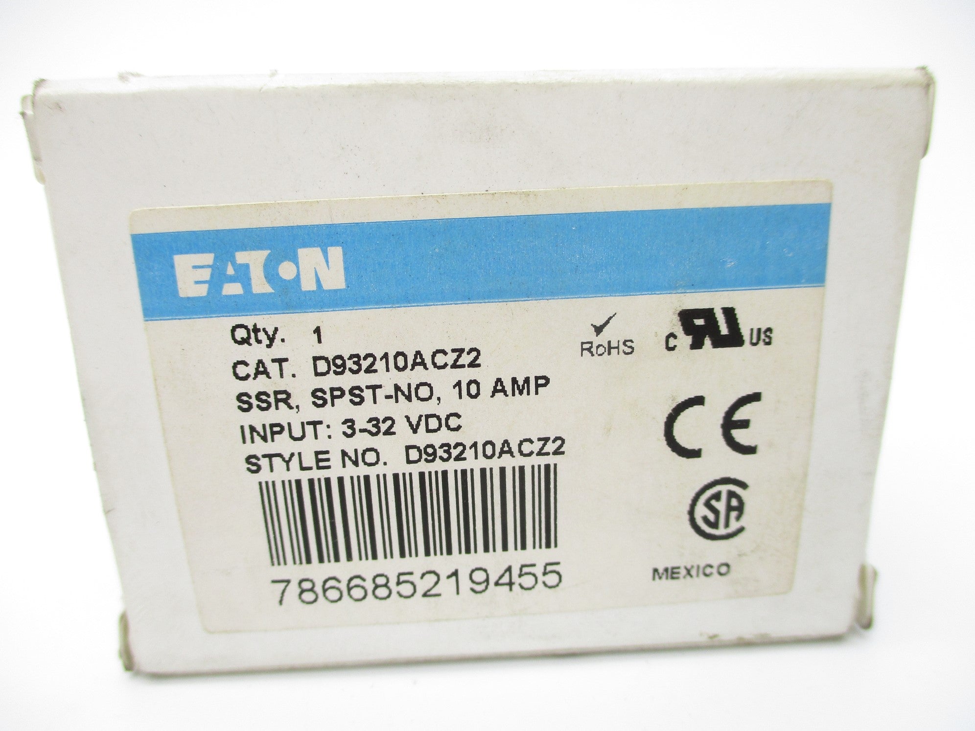 EATON D93210ACZ2 10A 3/32V NSMP
