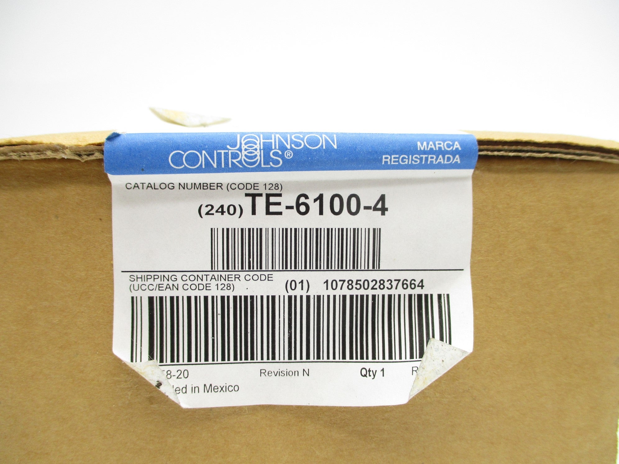 JOHNSON CONTROLS TE-6100-4 NSMP
