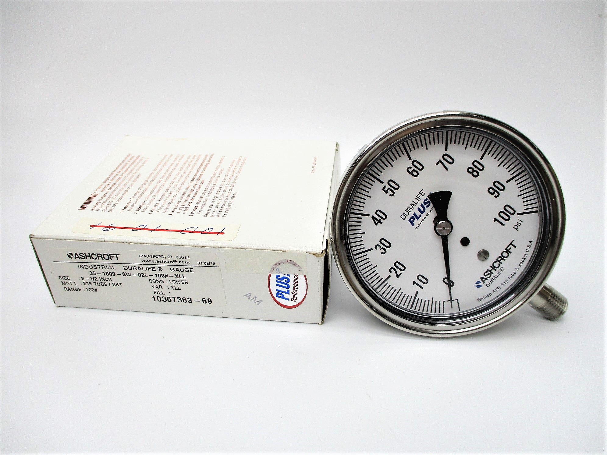 ASHCROFT 35-1009-SW-02L-100#-XLL NSMP