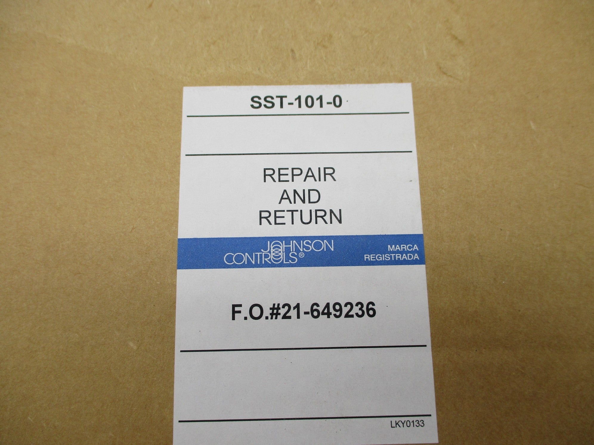 JOHNSON CONTROLS SST-101-0 NSFS