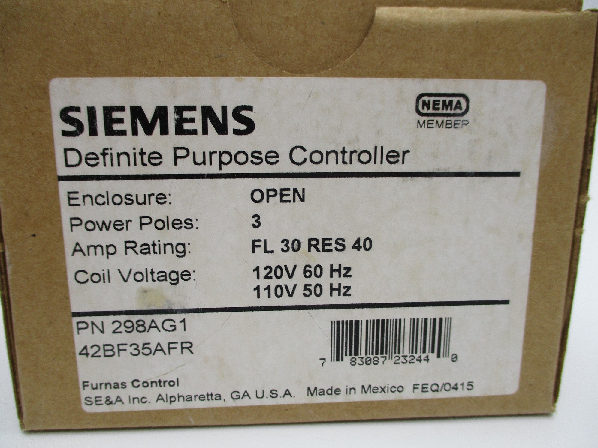 SIEMENS 42BF35AFR 110/120V NSMP