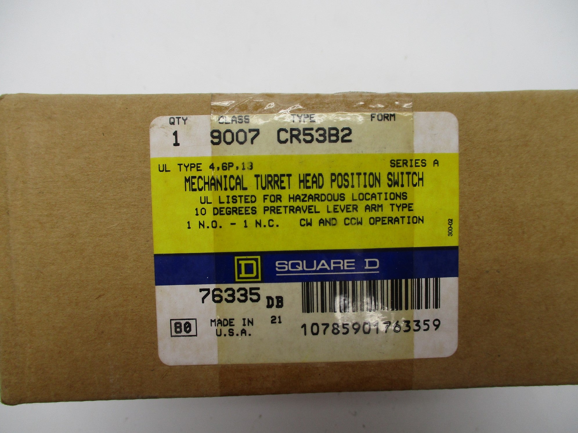 SQUARE D 9007CR53B2 SER. A NSFS