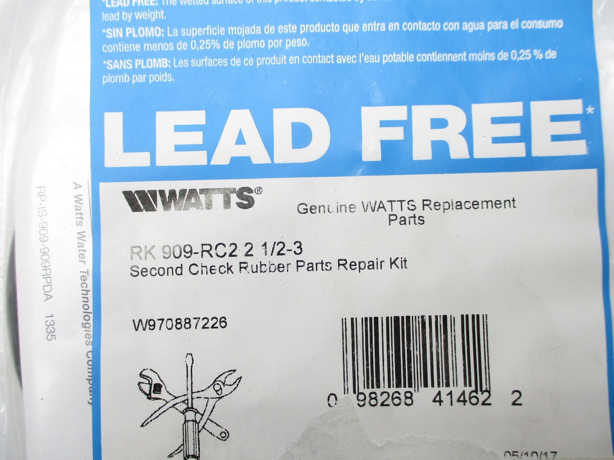 WATTS 0887226 RK909-RC2-2-1/2-3 NSMP