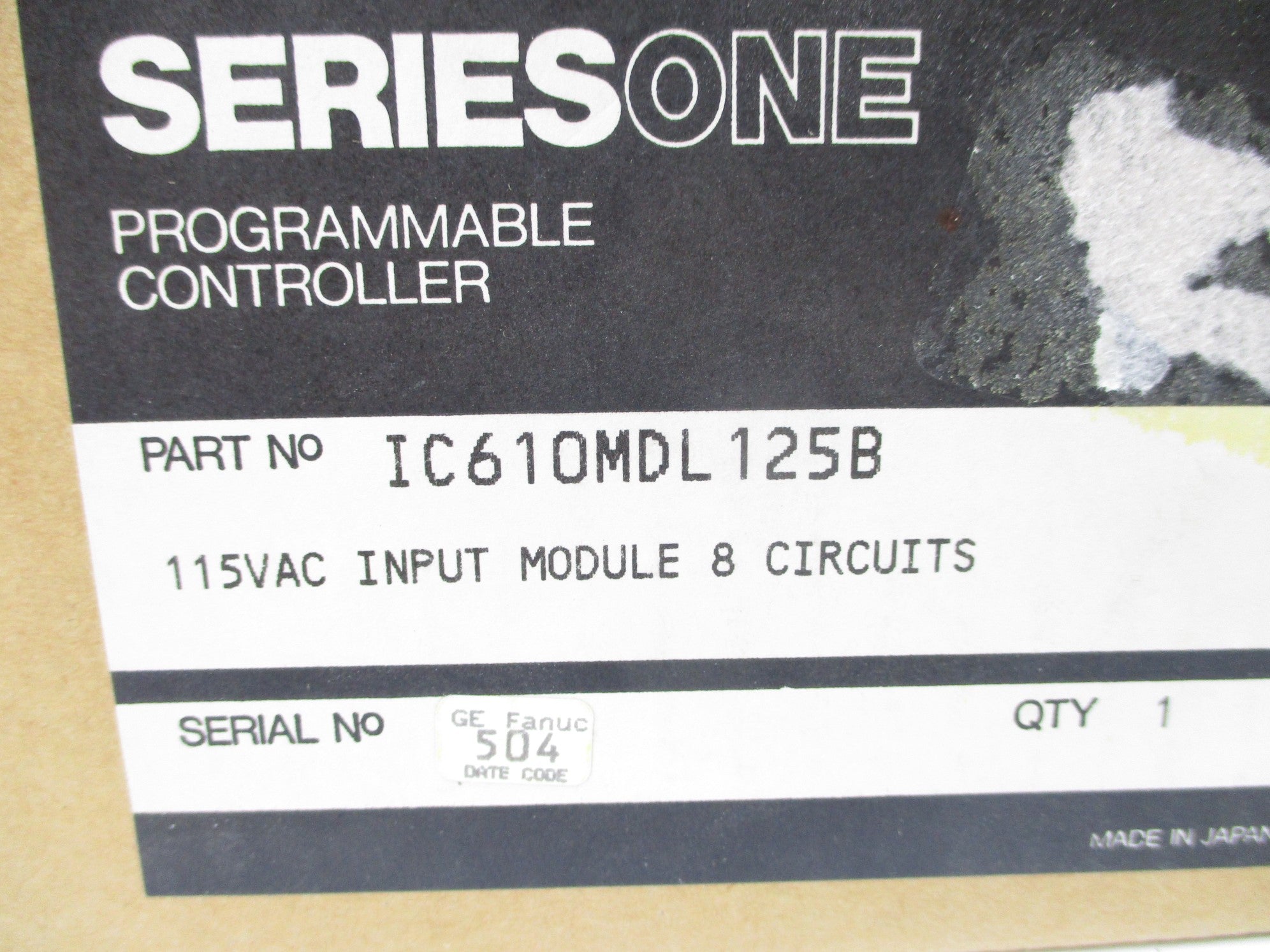 FANUC IC610MDL125B 115VAC NSMP