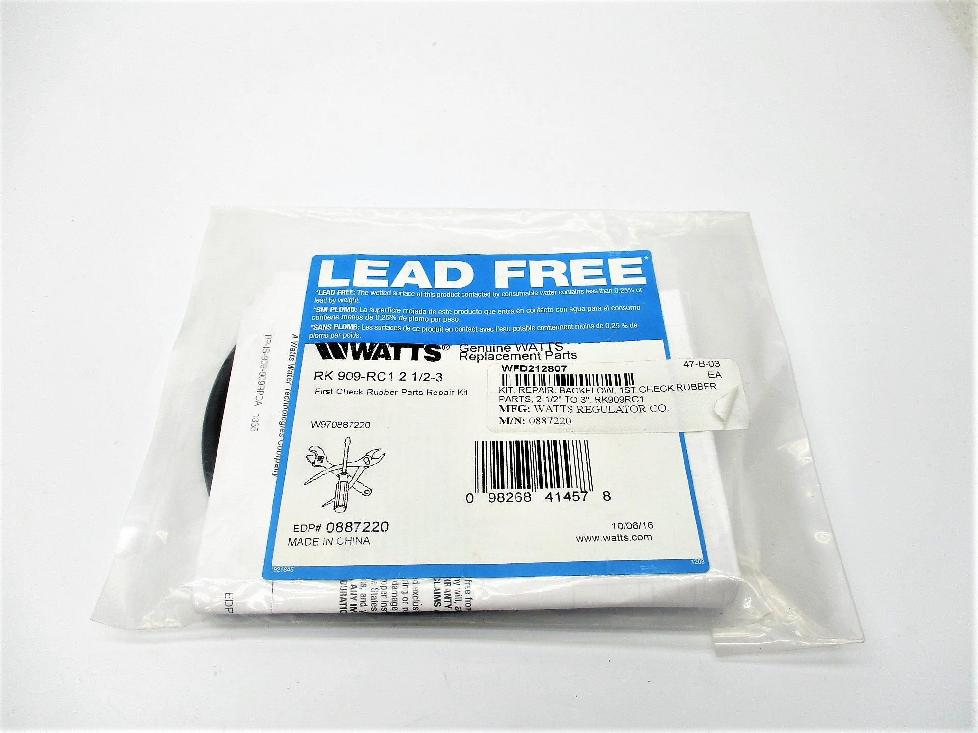 WATTS 0887220 RK909-RC1-2-1/2-3 NSMP