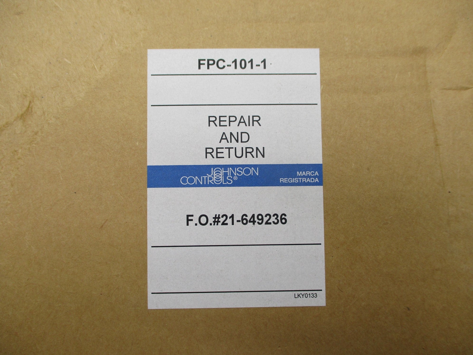 JOHNSON CONTROLS FPC-101-1 NSFS