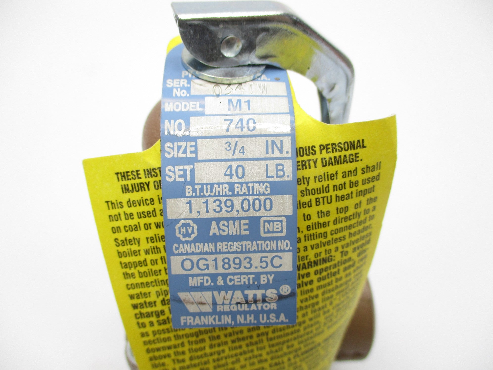 WATTS M1-3/4 740 NSNP