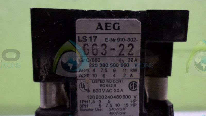 AEG 663-22 W/ 937-00 RELAY *USED*