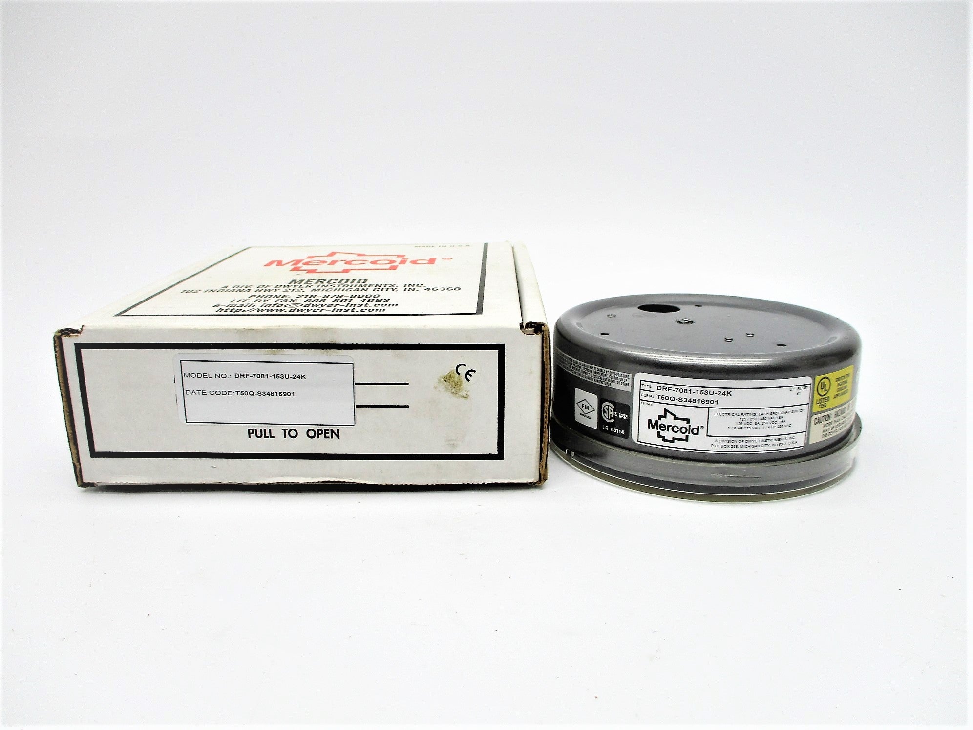 MERCOID DRF-7081-153U-24K 480V 15A NSMP
