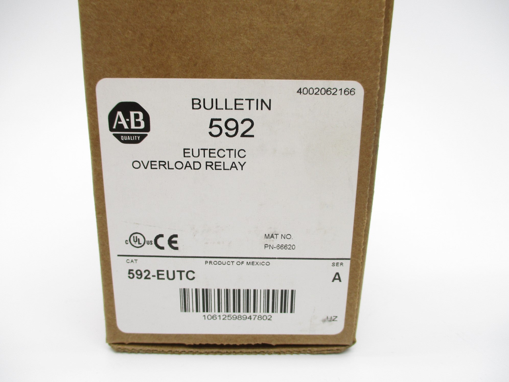 ALLEN BRADLEY 592-EUTC SER. A 120-600VAC (BR/WH) NSMP