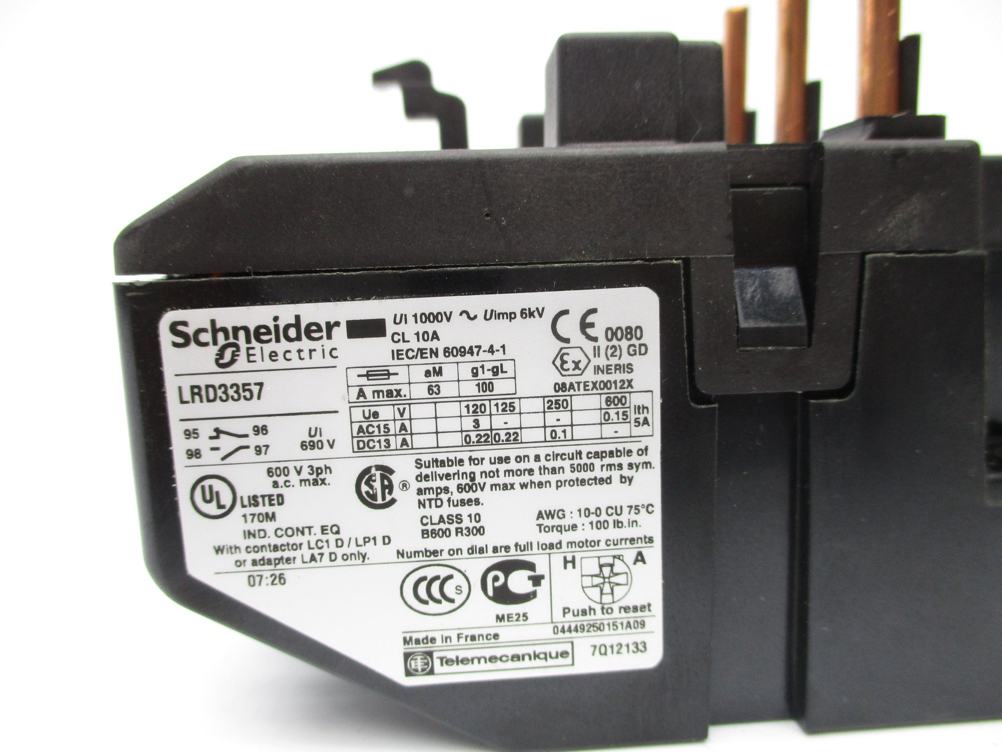 SCHNEIDER ELECTRIC LRD3357 37-50A NSNP