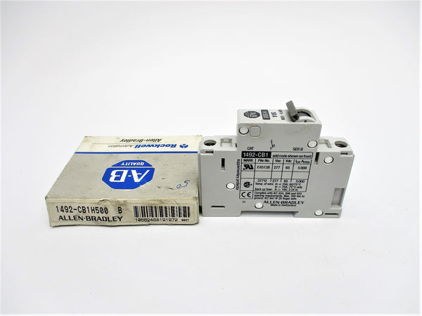 ALLEN BRADLEY 1492-CB1H500 SER. B 50A 277V (GY/BL) NSMP
