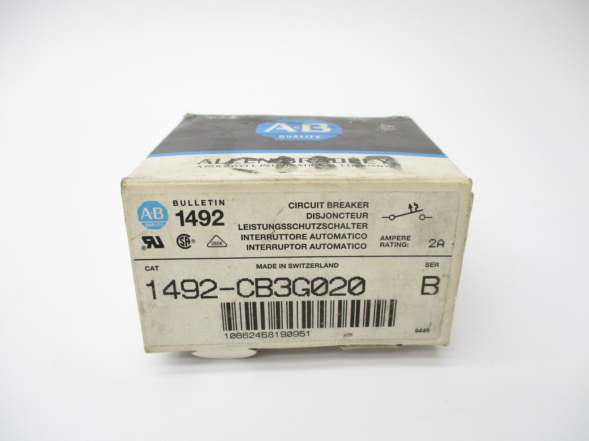 ALLEN BRADLEY 1492-CB3G020 SER. B 480V 2A NSMP