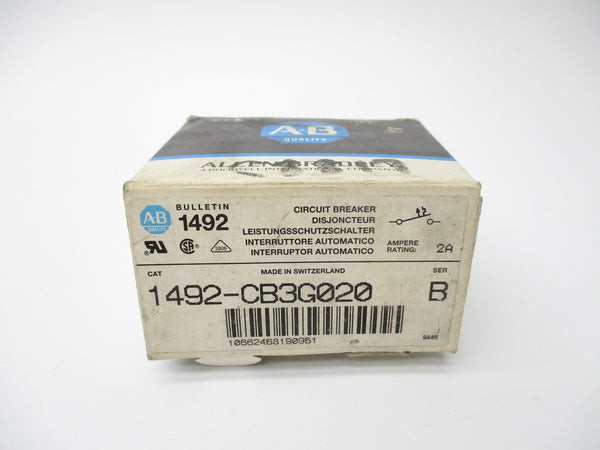 ALLEN BRADLEY 1492-CB3G020 SER. B 480V 2A NSMP