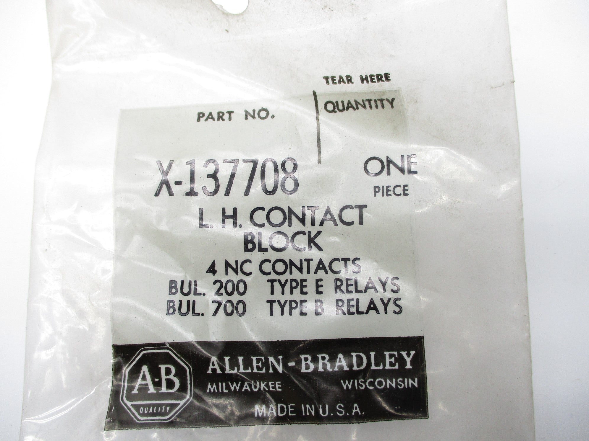 INDUSTRIAL SPARE PART X-137708 NSMP